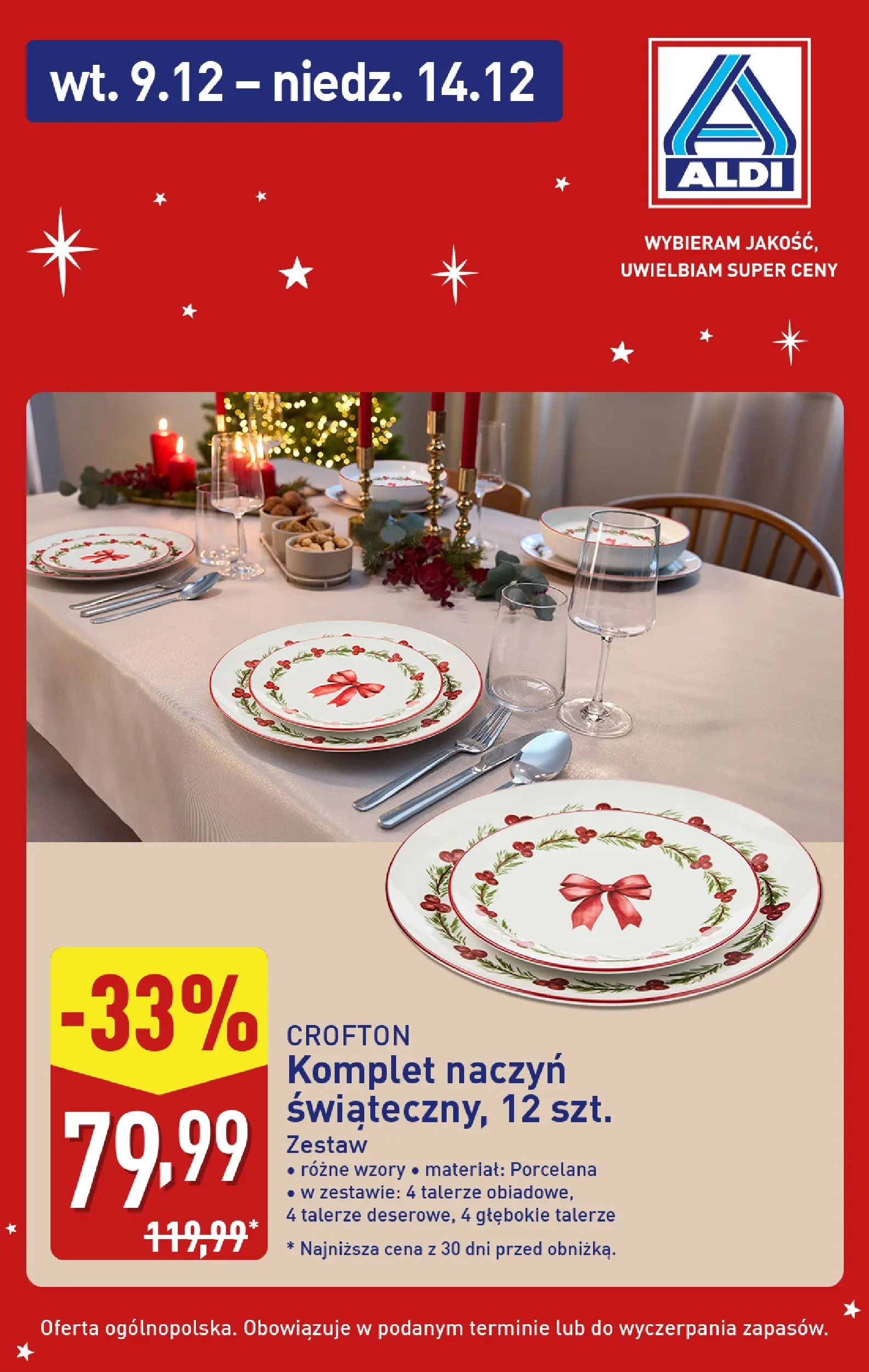 Aldi - Super oferty od wtorku w ALDI od 08.12.2025 - Ulotka PDF, promocje | Strona: 7 | Produkty: Talerze