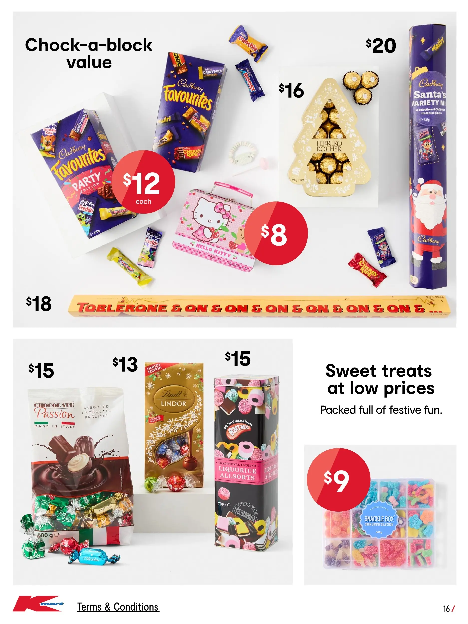 ﻿﻿Kmart catalogue valid from 10/12/2025 > Online Australia | Page: 16 | Products: Box, Dairy, Chocolate, Lindt Chocolate