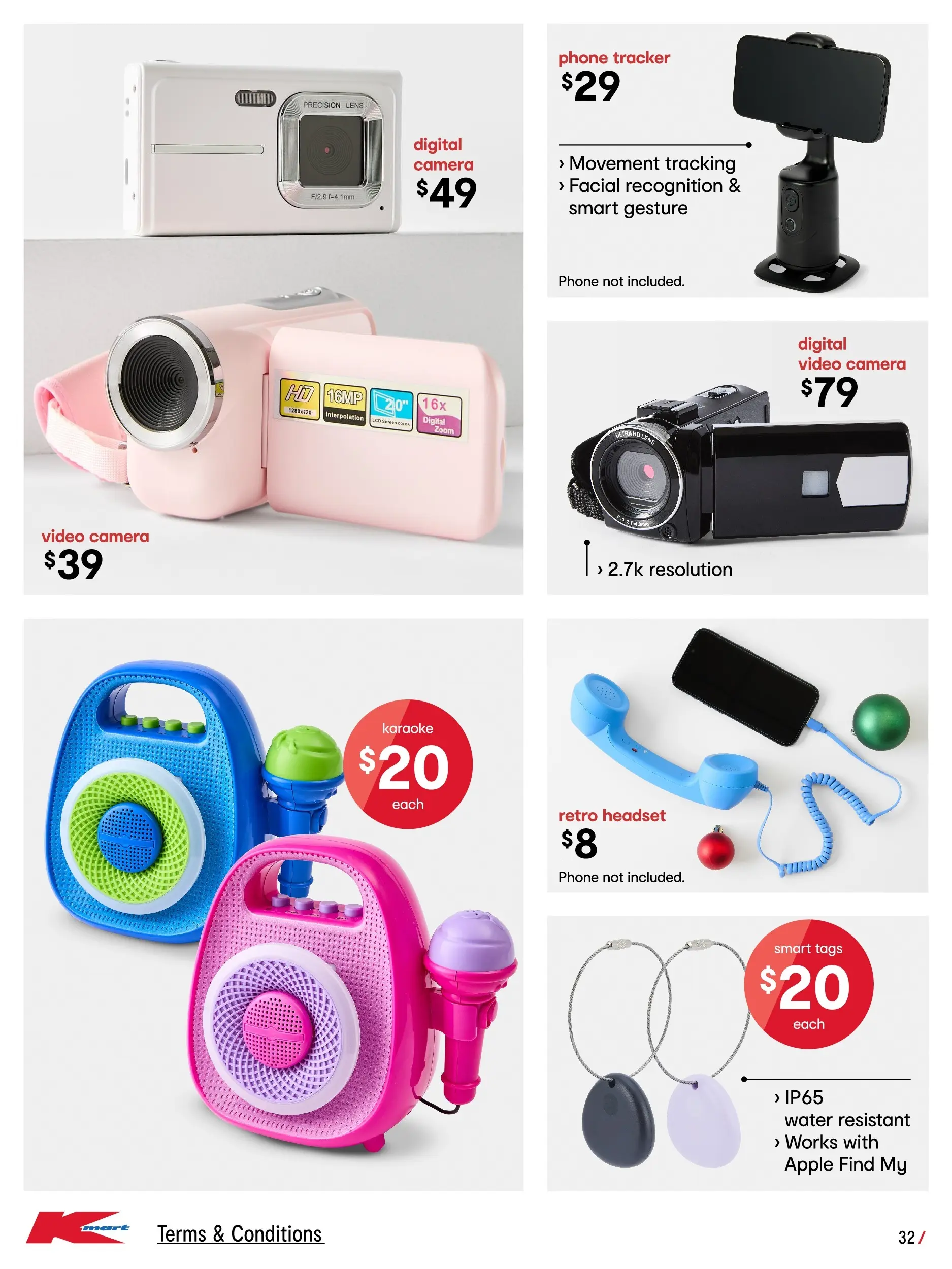 ﻿﻿Kmart catalogue valid from 10/12/2025 > Online Australia | Page: 32 | Products: Digital, Headset, Video camera, Screen