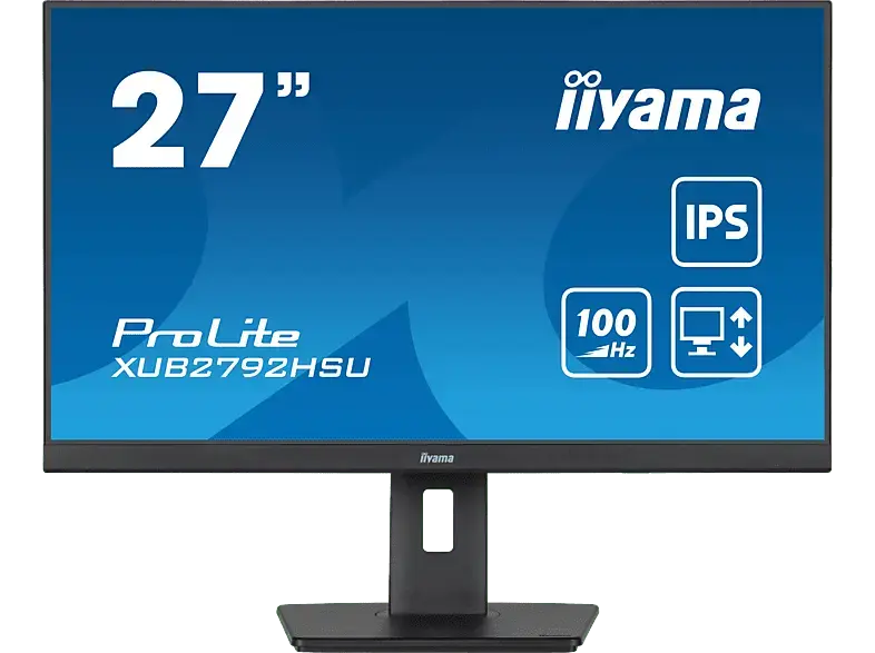 IIYAMA XUB2792HSU-B6 27 Zoll Monitor, Full-HD, 0,4 ms Reaktionszeit, 250 cd/m², 100 Hz, Schwarz