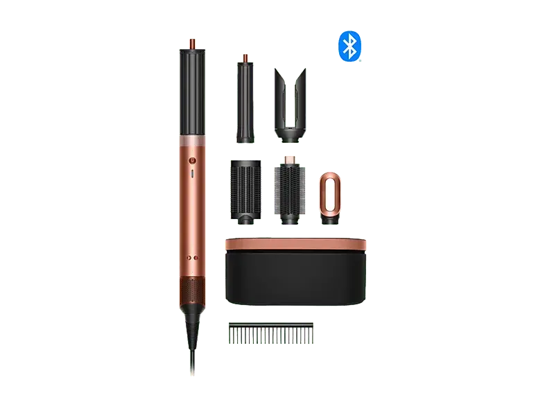 Dyson 143034-01 HS09 Airwrap Co-anda 2x Multi-Haarstyler und -trockner Straight + Wavy, Amber Silk, 1700 Watt, 6 Aufsätze