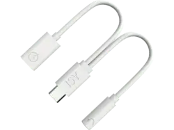 ISY IKA-1001 USB-C auf Audio & Adapter, Weiß; USB-C auf Audio & USB-C Adapter