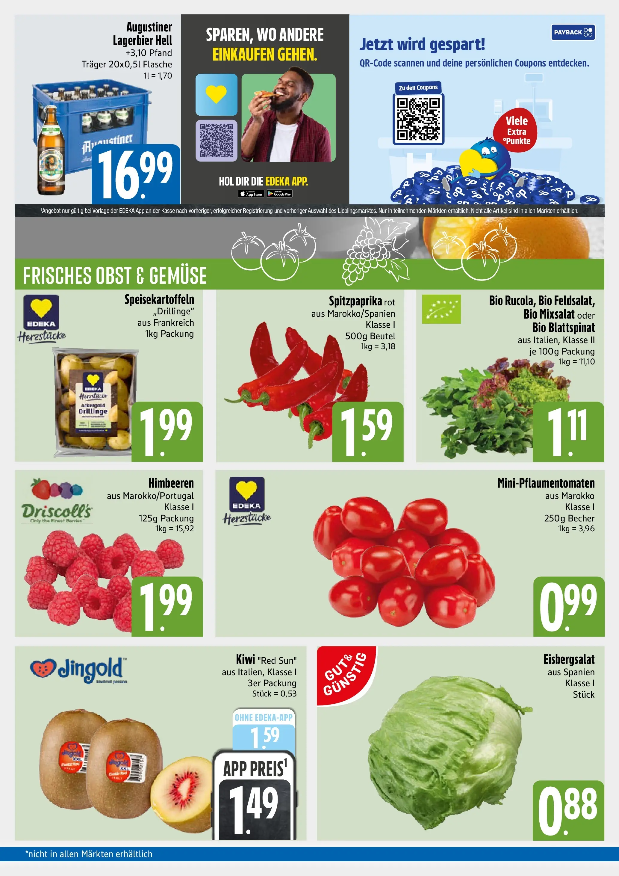 Edeka prospekt München	 (ab 14.12.2025) » Angebote Online | Seite: 3 | Produkte: Himbeeren, Eisbergsalat, Gemüse, Obst