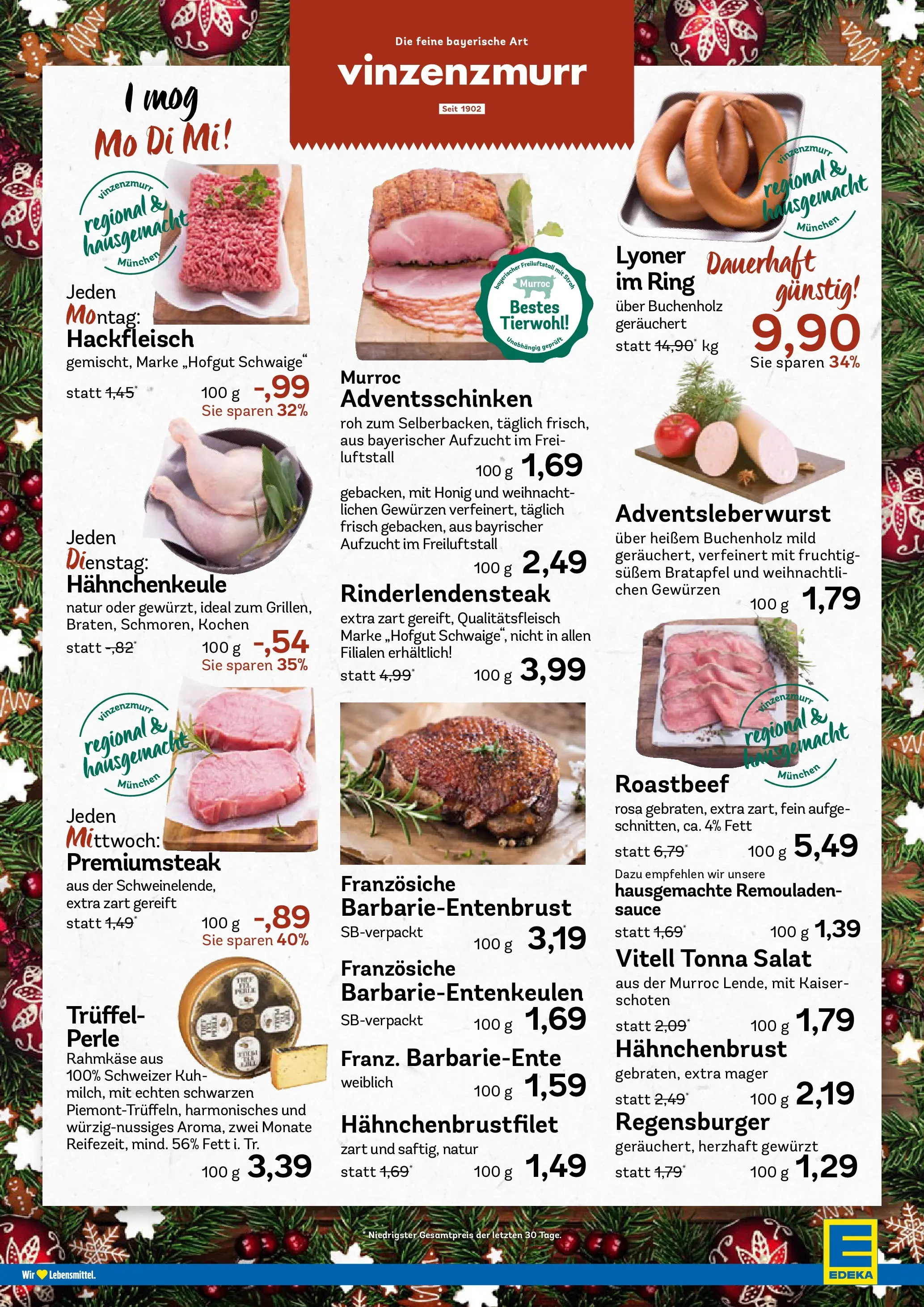 Edeka prospekt München	 (ab 14.12.2025) » Angebote Online | Seite: 4 | Produkte: Roastbeef, Salat, Hackfleisch, Hahnchenbrust