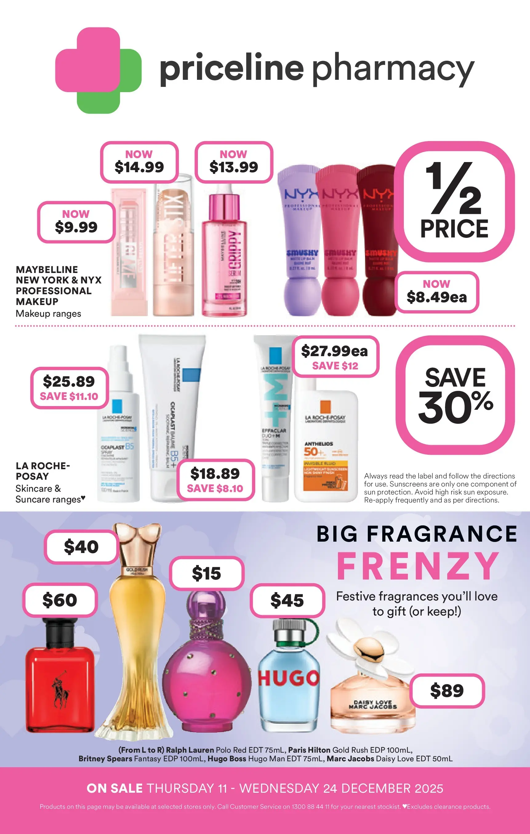 Priceline Pharmacy - Priceline Catalogue - 10/12/2025 > weekly / monthly specials | Page: 1 | Products: Fragrance, Makeup