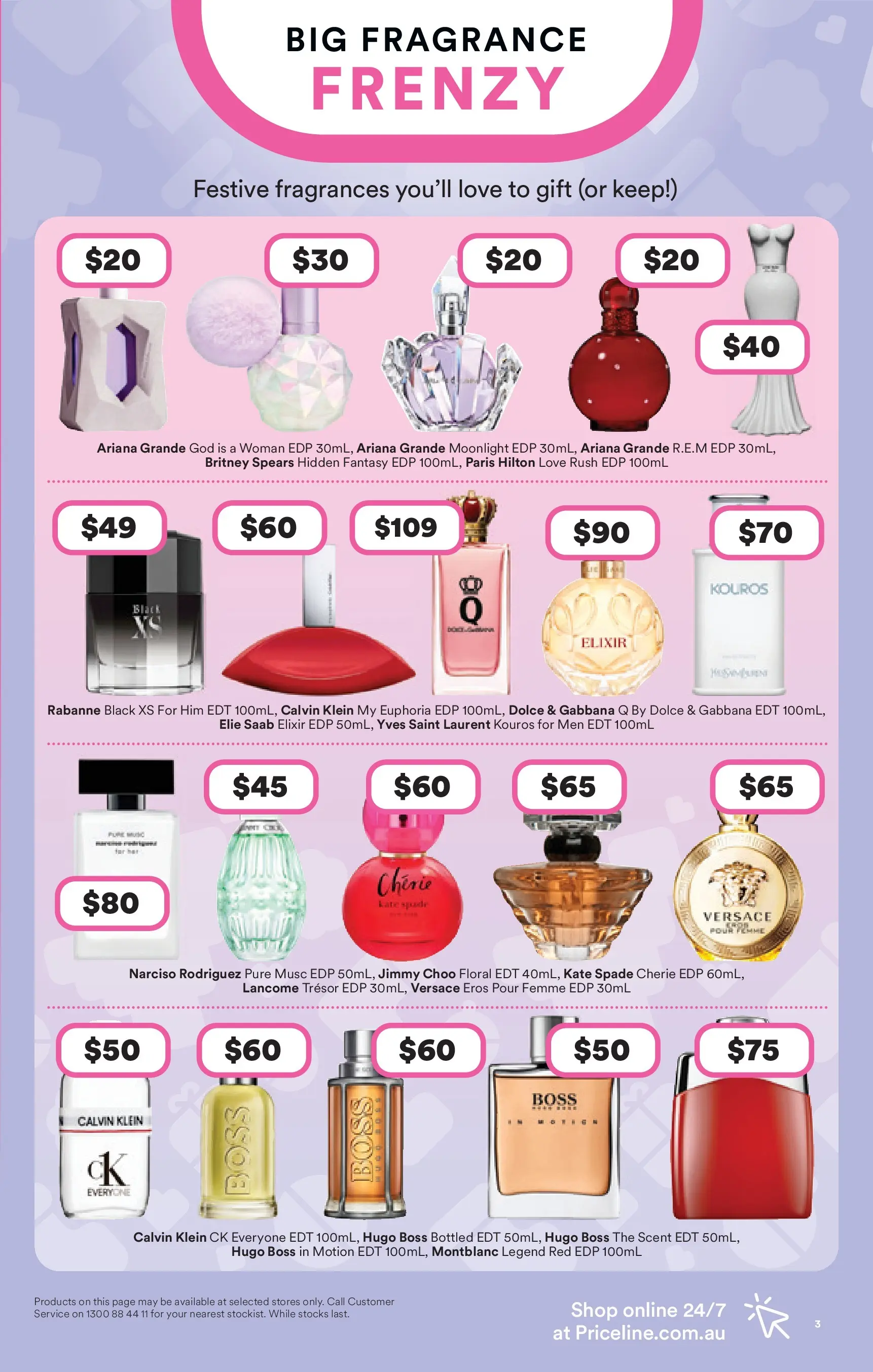 Priceline Pharmacy - Priceline Catalogue - 10/12/2025 > weekly / monthly specials | Page: 3 | Products: Floral, Fragrance, Spade