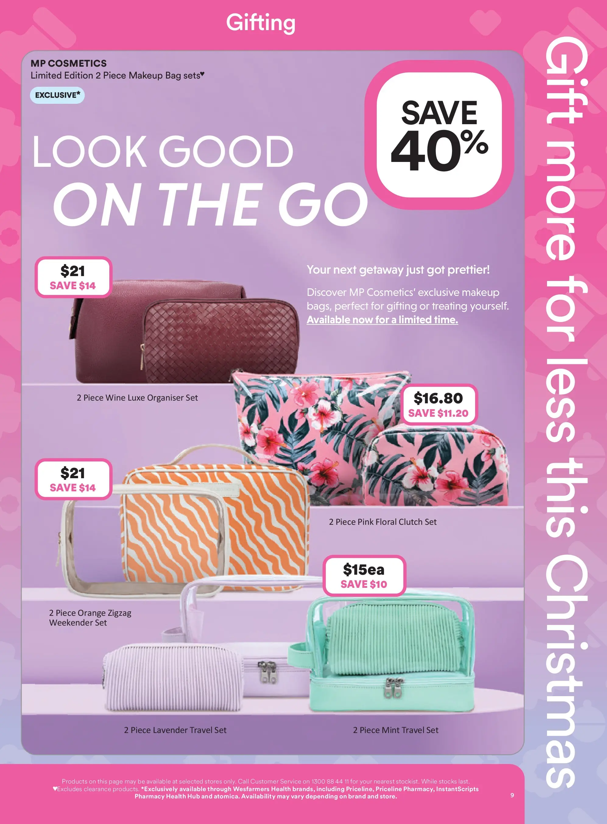 Priceline Pharmacy - Priceline Catalogue - 10/12/2025 > weekly / monthly specials | Page: 9 | Products: Floral, Wine, Makeup, Bag