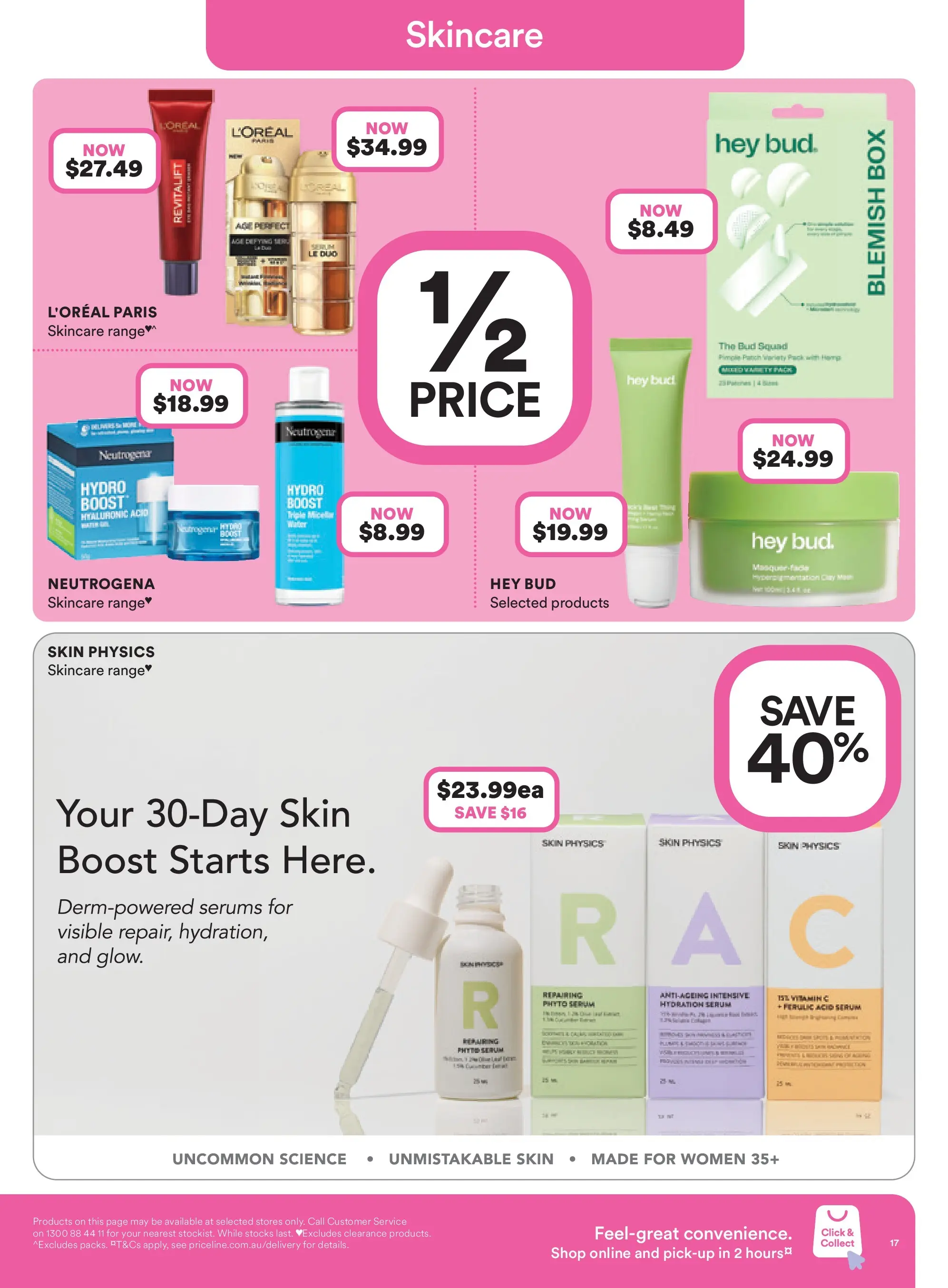 Priceline Pharmacy - Priceline Catalogue - 10/12/2025 > weekly / monthly specials | Page: 17 | Products: Box, Water, Blemish