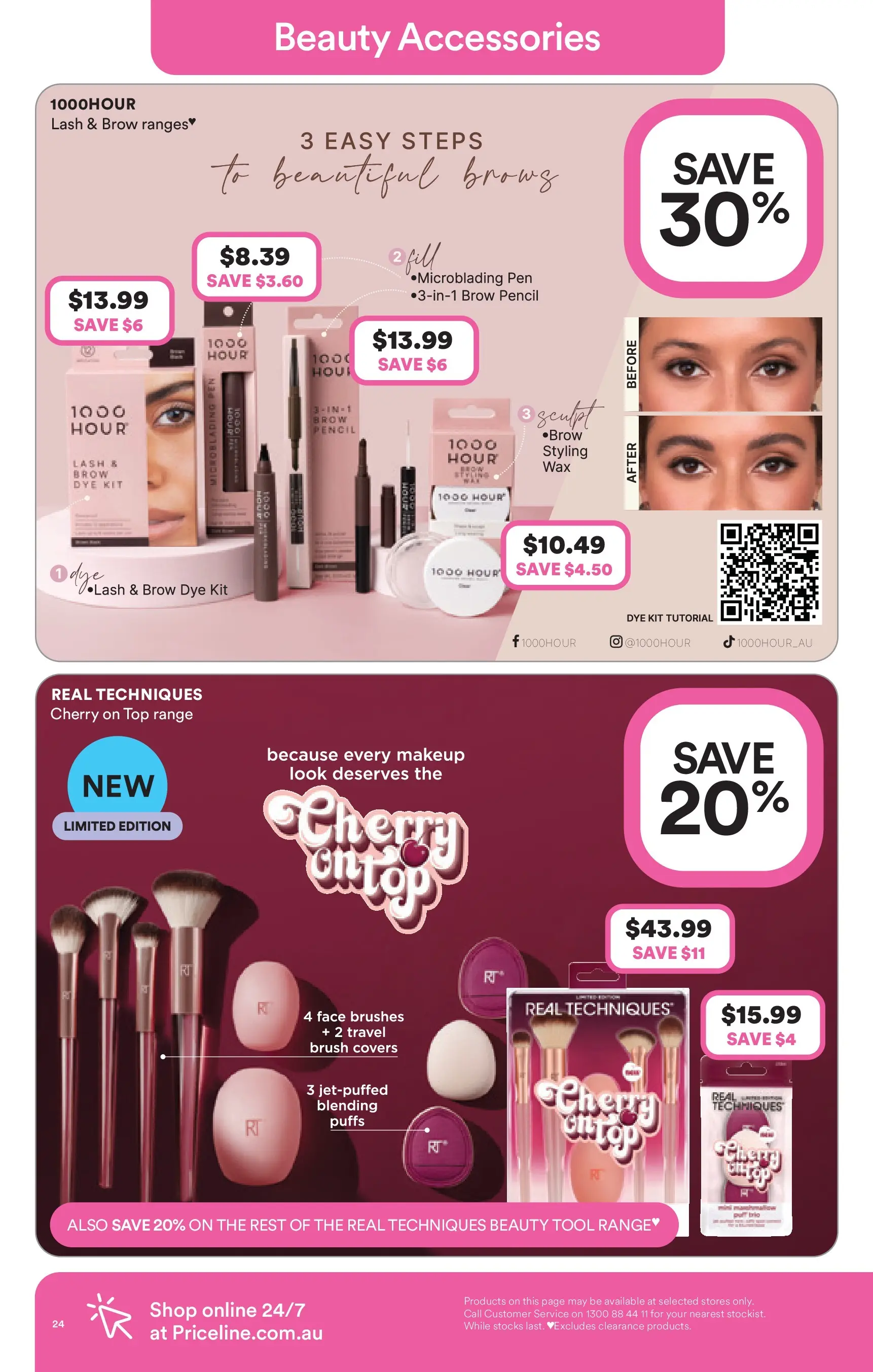 Priceline Pharmacy - Priceline Catalogue - 10/12/2025 > weekly / monthly specials | Page: 24 | Products: Brush, Makeup, Accessories, Pencil