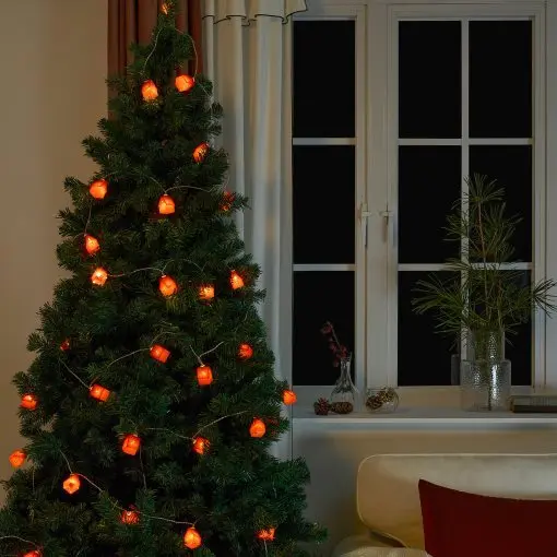 STRALA LED гирлянда с 12 лампички, работи на батерии