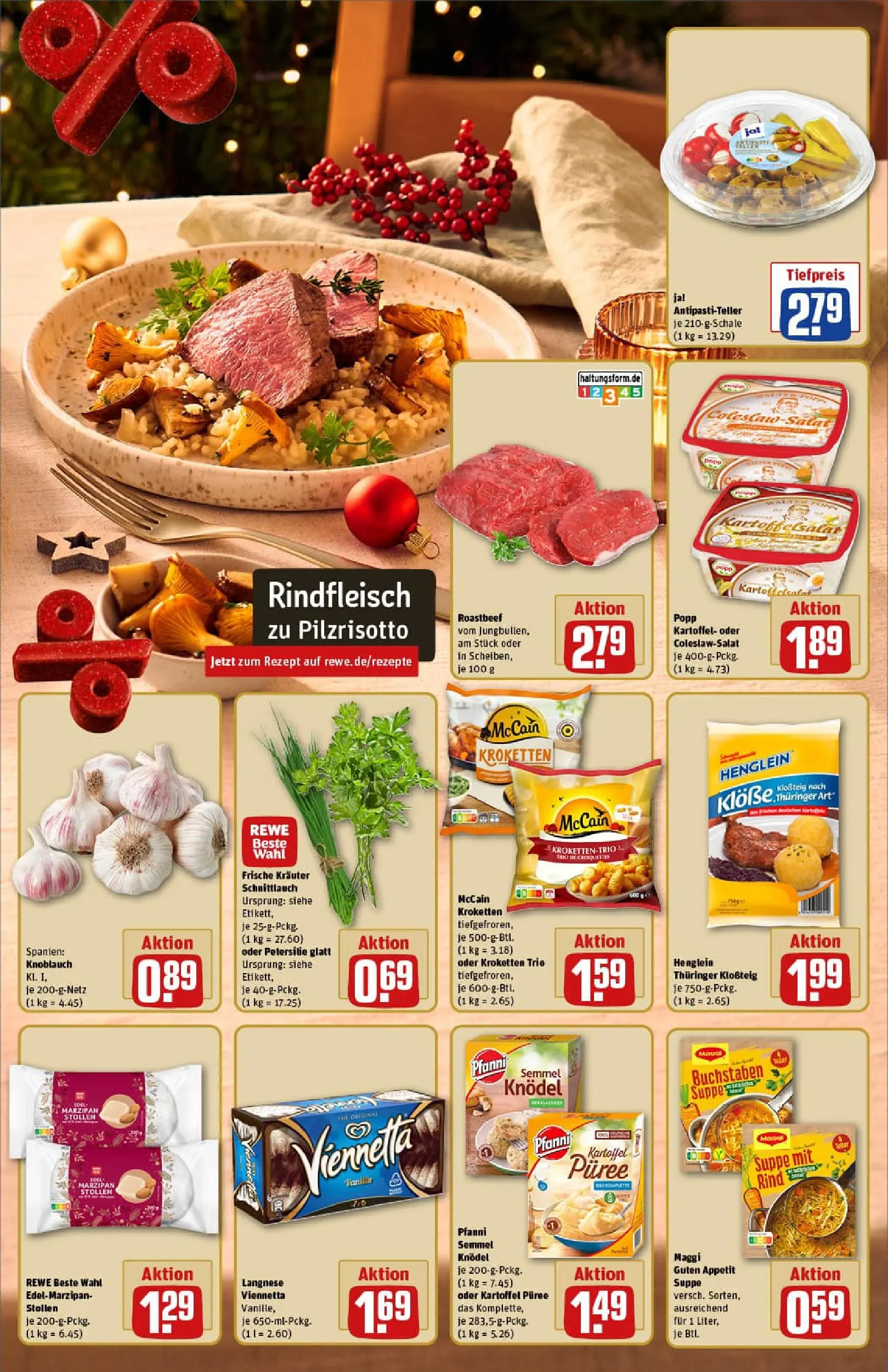 REWE Prospekt ab 14.12.2025 zum Blättern » Angebote | Seite: 3 | Produkte: Maggi, Roastbeef, Knoblauch, Rindfleisch