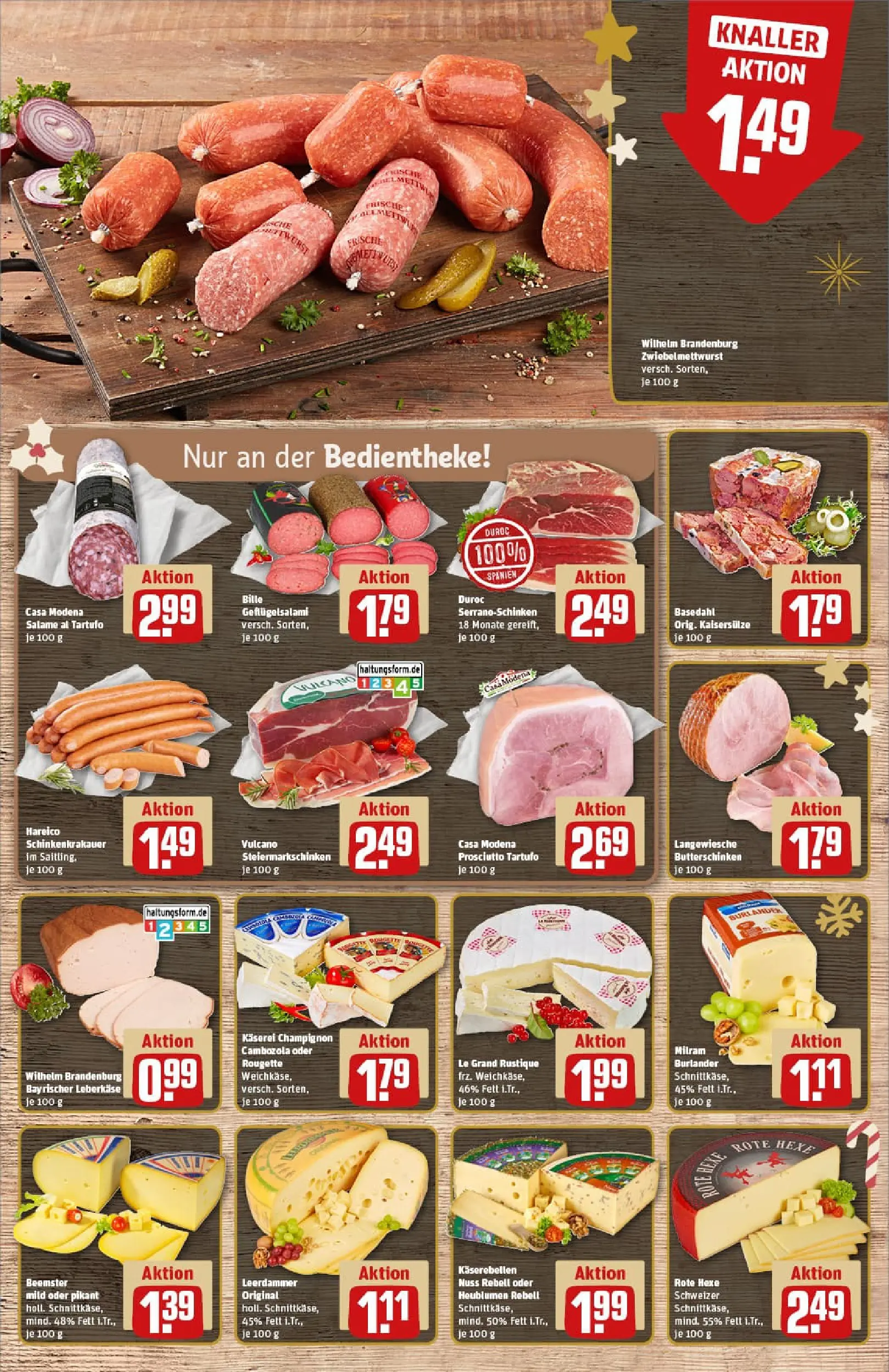 REWE Prospekt ab 14.12.2025 zum Blättern » Angebote | Seite: 9 | Produkte: Leerdammer, Milram, Leberkase