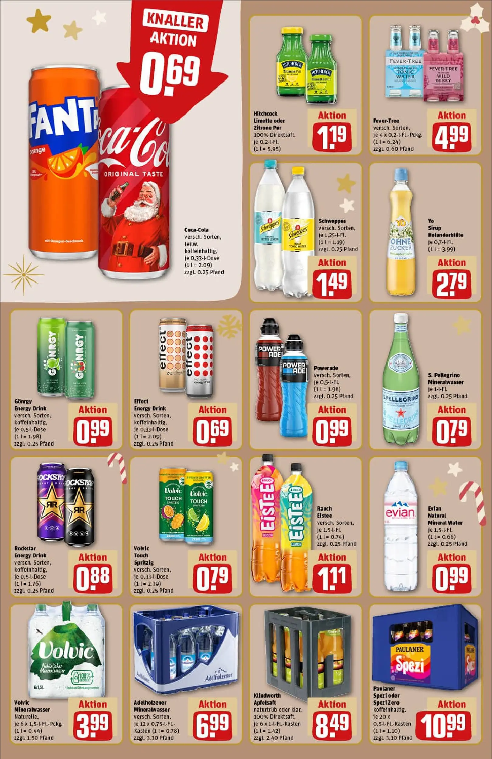 REWE Prospekt ab 15.12.2025 zum Blättern » Angebote | Seite: 16 | Produkte: Volvic touch, Zitrone, Powerade, Paulaner