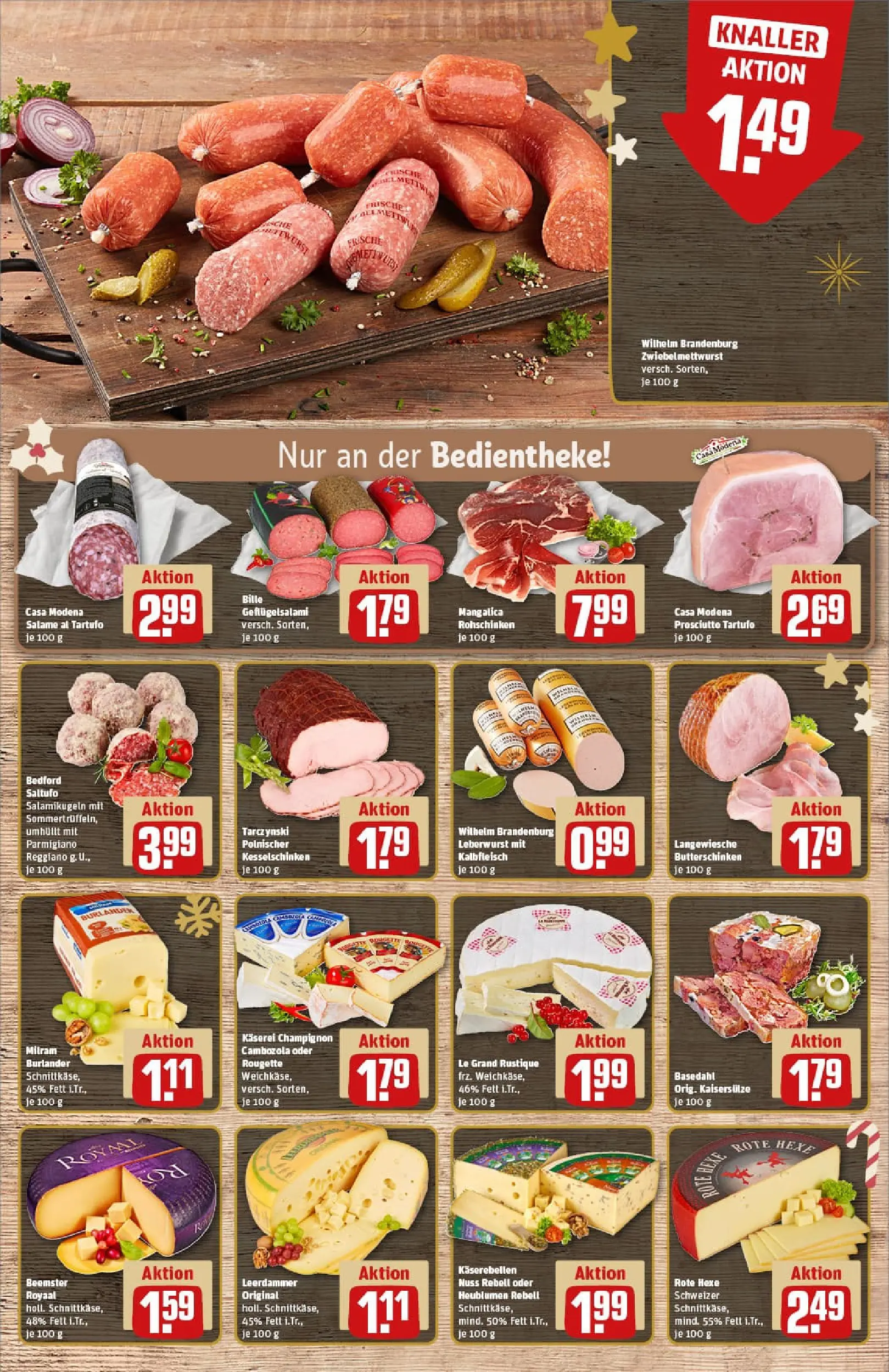 REWE Prospekt ab 15.12.2025 zum Blättern » Angebote | Seite: 9 | Produkte: Leerdammer, Milram, Salami