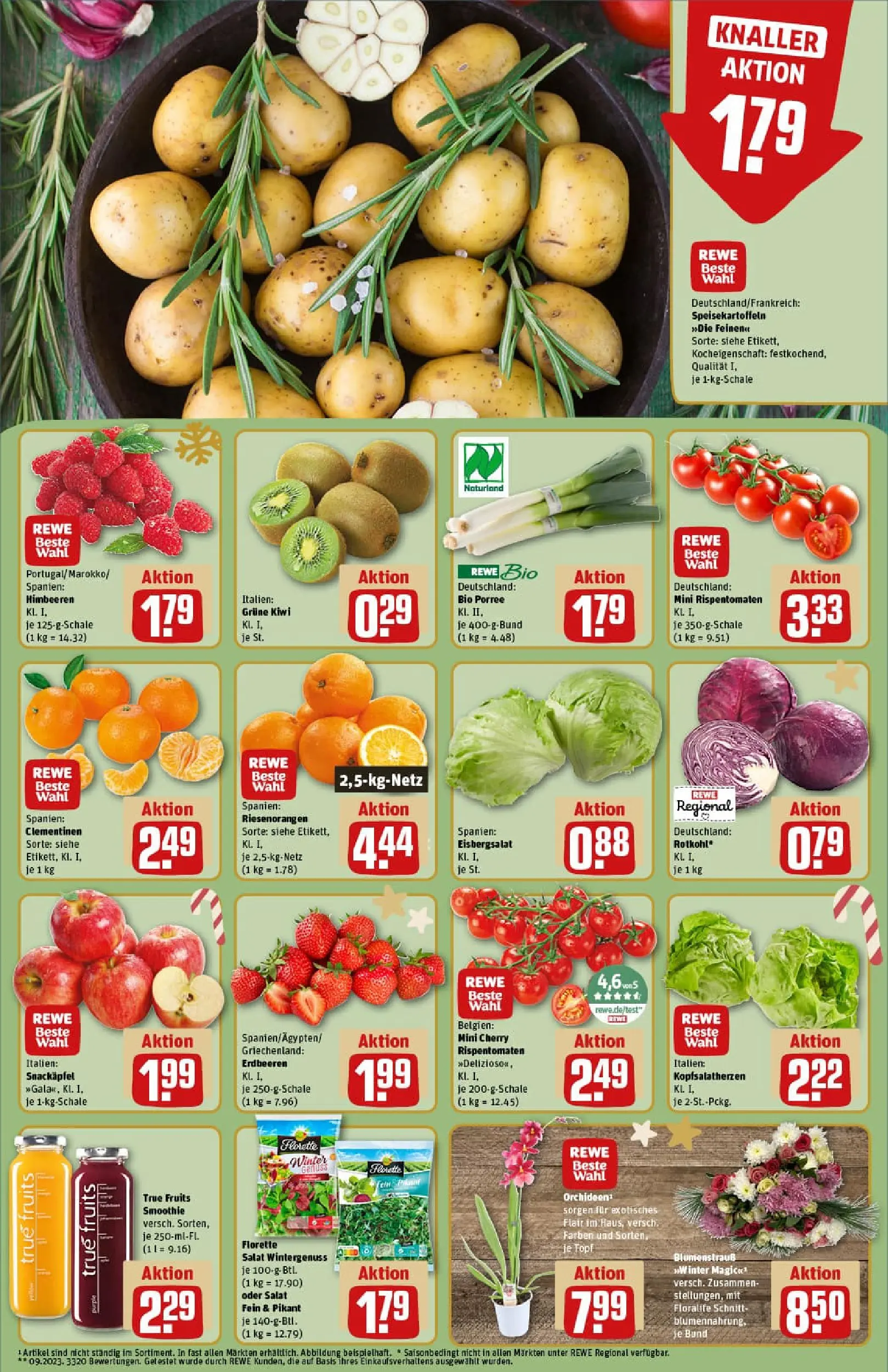 REWE Prospekt ab 15.12.2025 zum Blättern » Angebote | Seite: 10 | Produkte: Himbeeren, Rotkohl, Erdbeeren, Salat