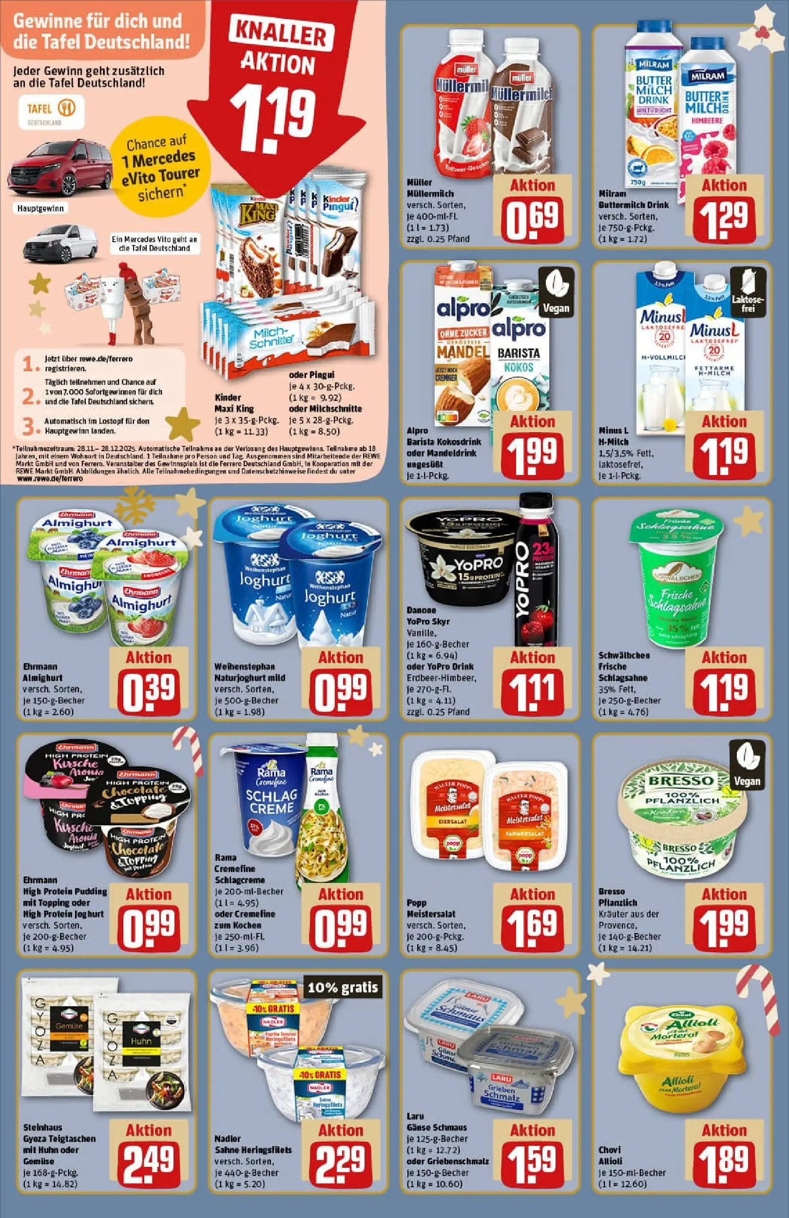 REWE Prospekt ab 15.12.2025 zum Blättern » Angebote | Seite: 12 | Produkte: Butter, Bresso, Müllermilch, Sahne