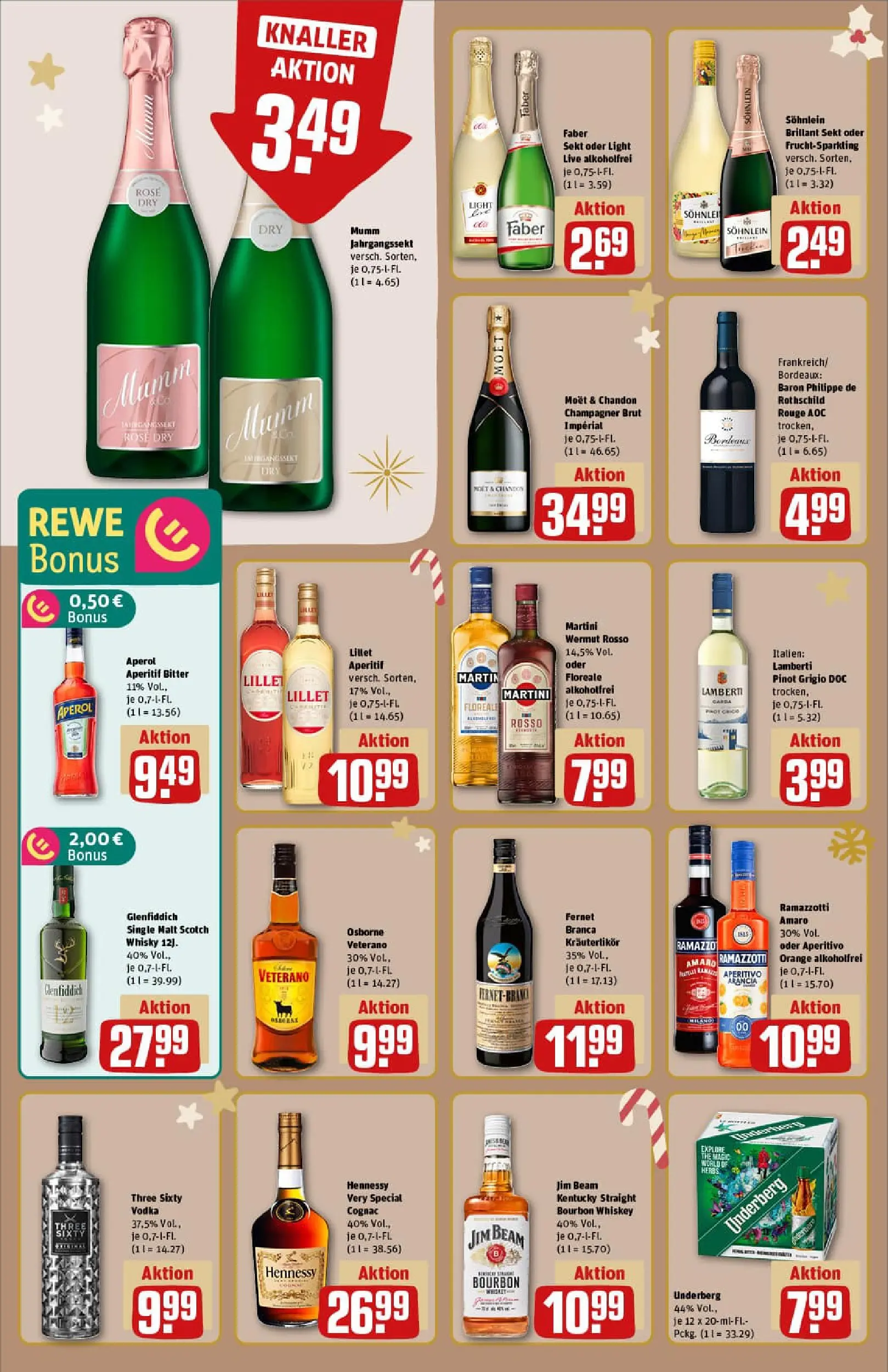 REWE Prospekt ab 15.12.2025 zum Blättern » Angebote | Seite: 16 | Produkte: Sekt, Lillet, Ramazzotti, Underberg
