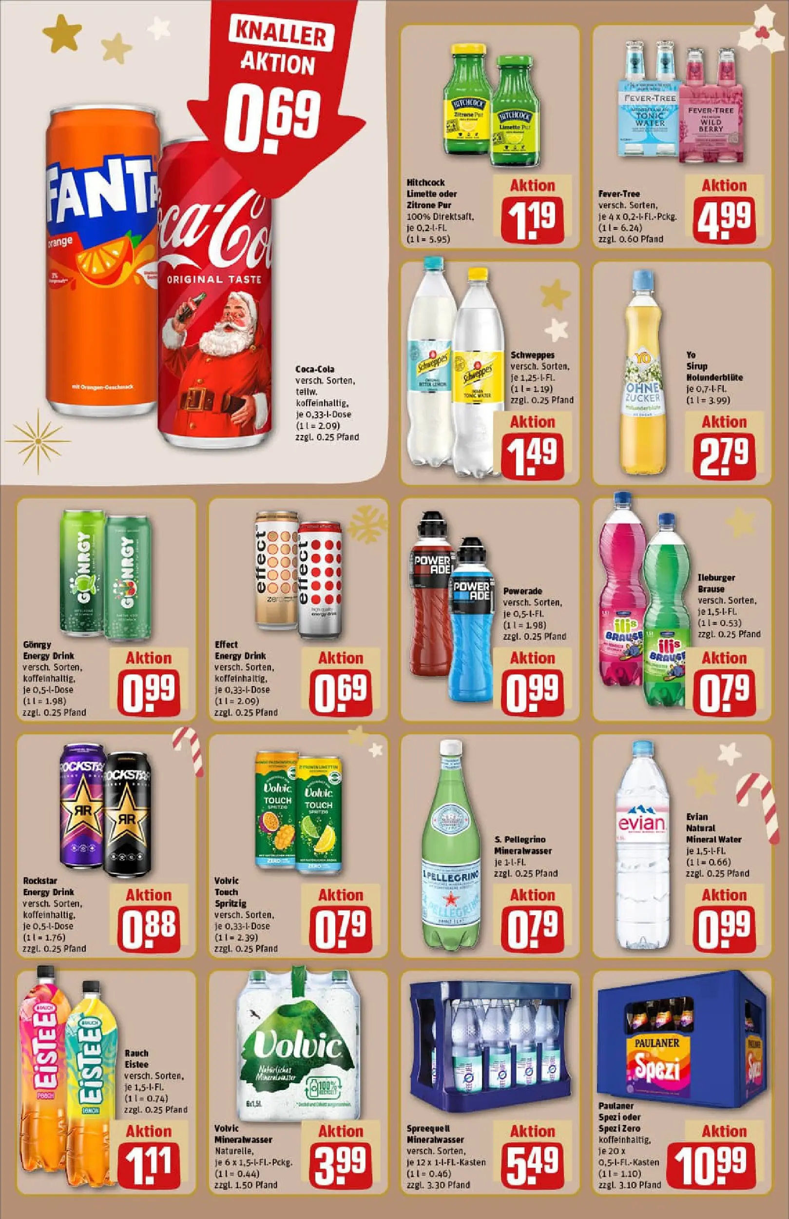 REWE Prospekt ab 15.12.2025 zum Blättern » Angebote | Seite: 16 | Produkte: Cola, Rockstar, Zucker, Paulaner