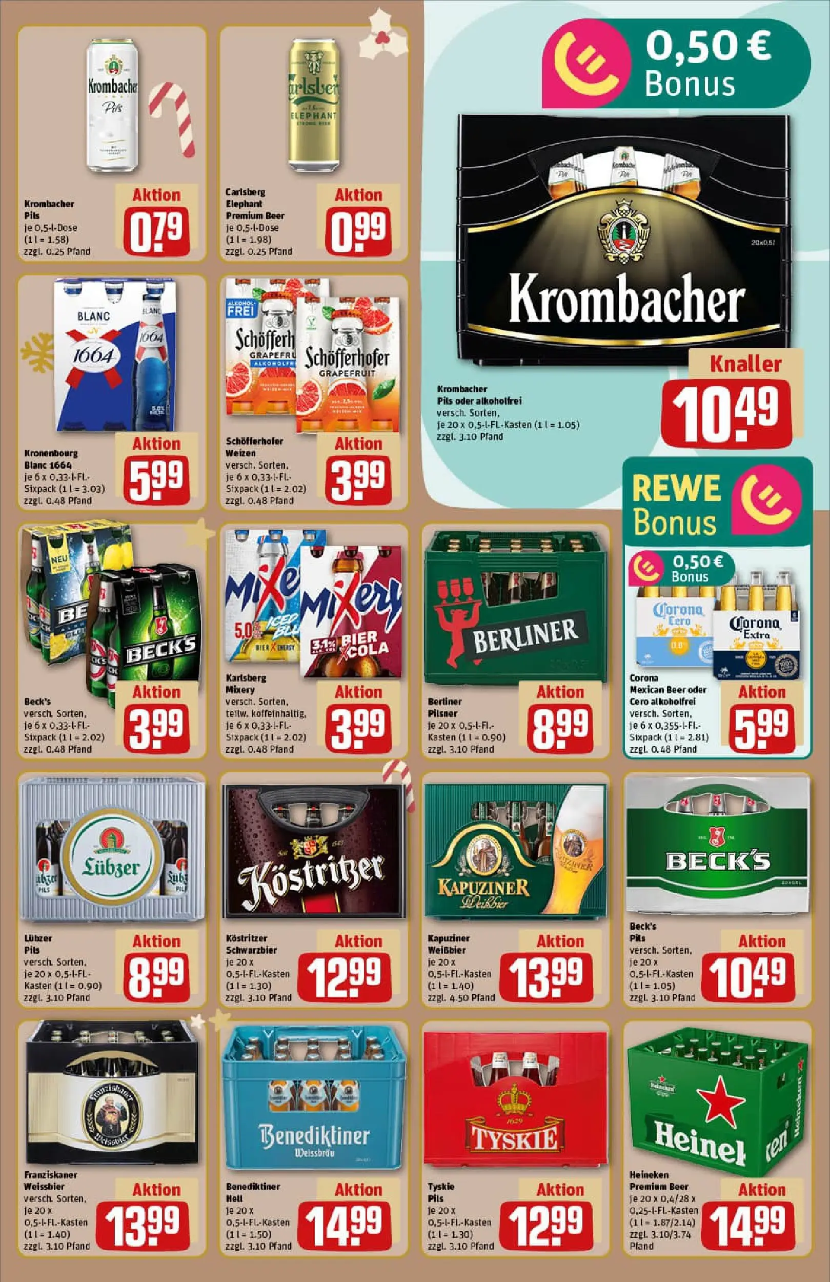 REWE Prospekt ab 15.12.2025 zum Blättern » Angebote | Seite: 17 | Produkte: Franziskaner, Heineken, Lubzer, Berliner pilsner