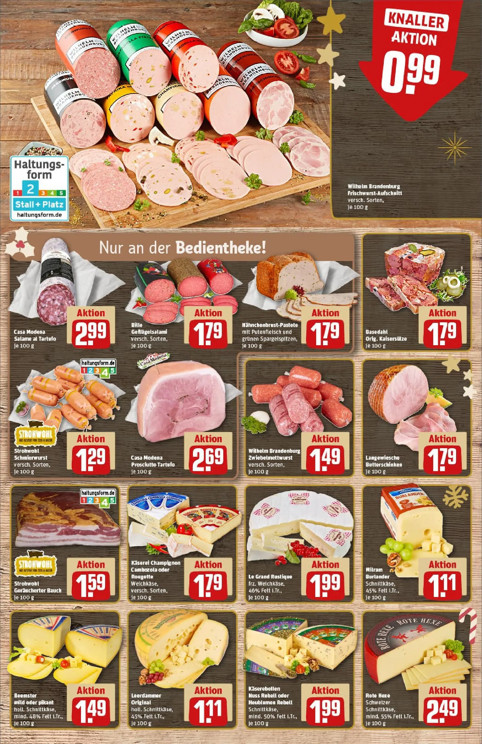 REWE Prospekt ab 14.12.2025 zum Blättern » Angebote | Seite: 9 | Produkte: Butter, Leerdammer, Milram, Salami