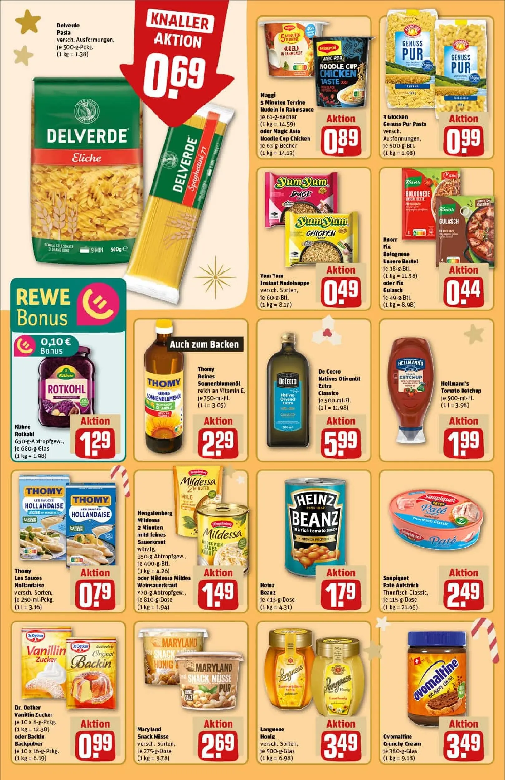 REWE Prospekt ab 15.12.2025 zum Blättern » Angebote | Seite: 18 | Produkte: Thomy les sauces, Knorr, Zucker, Wein
