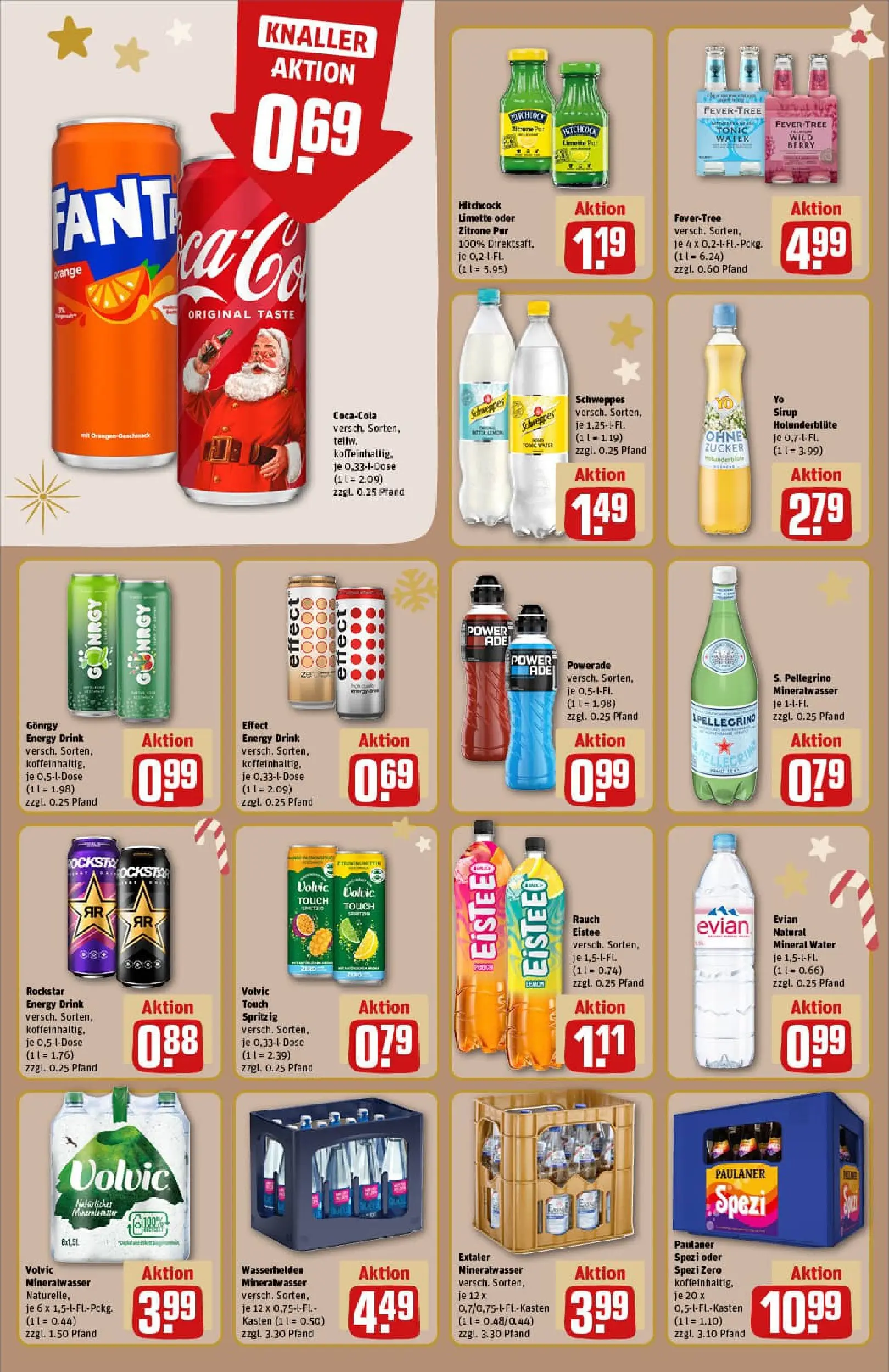 REWE Prospekt ab 14.12.2025 zum Blättern » Angebote | Seite: 16 | Produkte: Rockstar energy, Mixer, Zitrone, Volvic