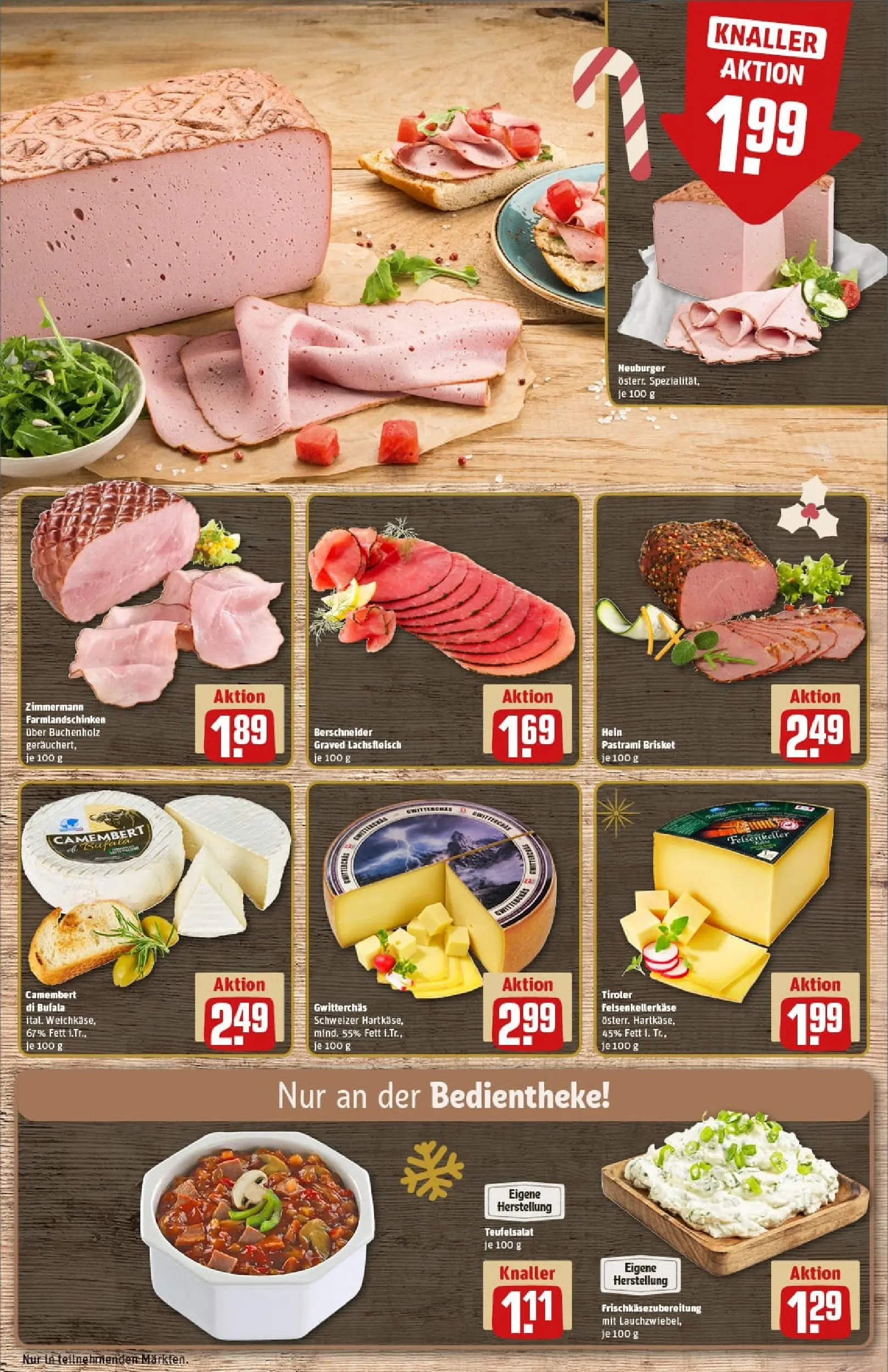 REWE Prospekt ab 15.12.2025 zum Blättern » Angebote | Seite: 13 | Produkte: Lachs, Fleisch