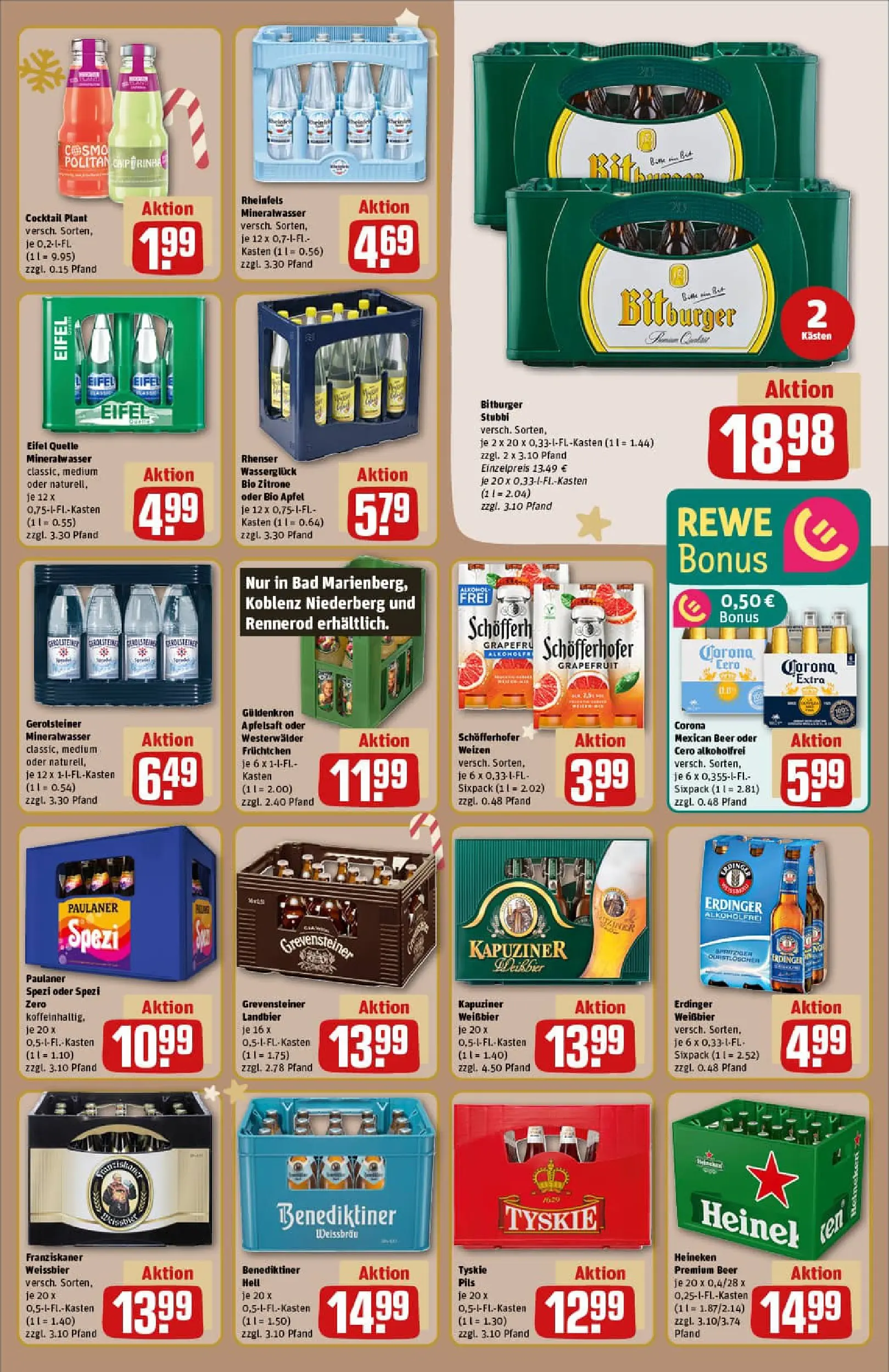 REWE Prospekt ab 15.12.2025 zum Blättern » Angebote | Seite: 17 | Produkte: Franziskaner, Erdinger, Apfelsaft, Benediktiner hell