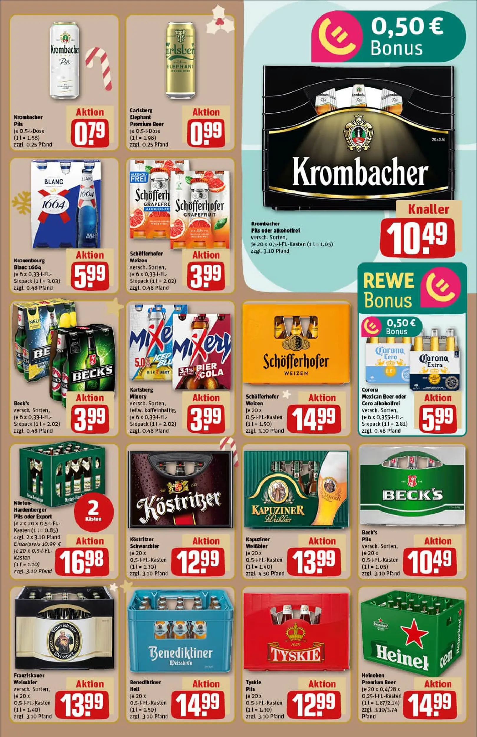 REWE Prospekt ab 15.12.2025 zum Blättern » Angebote | Seite: 15 | Produkte: Weißbier, Pils, Heineken, Krombacher