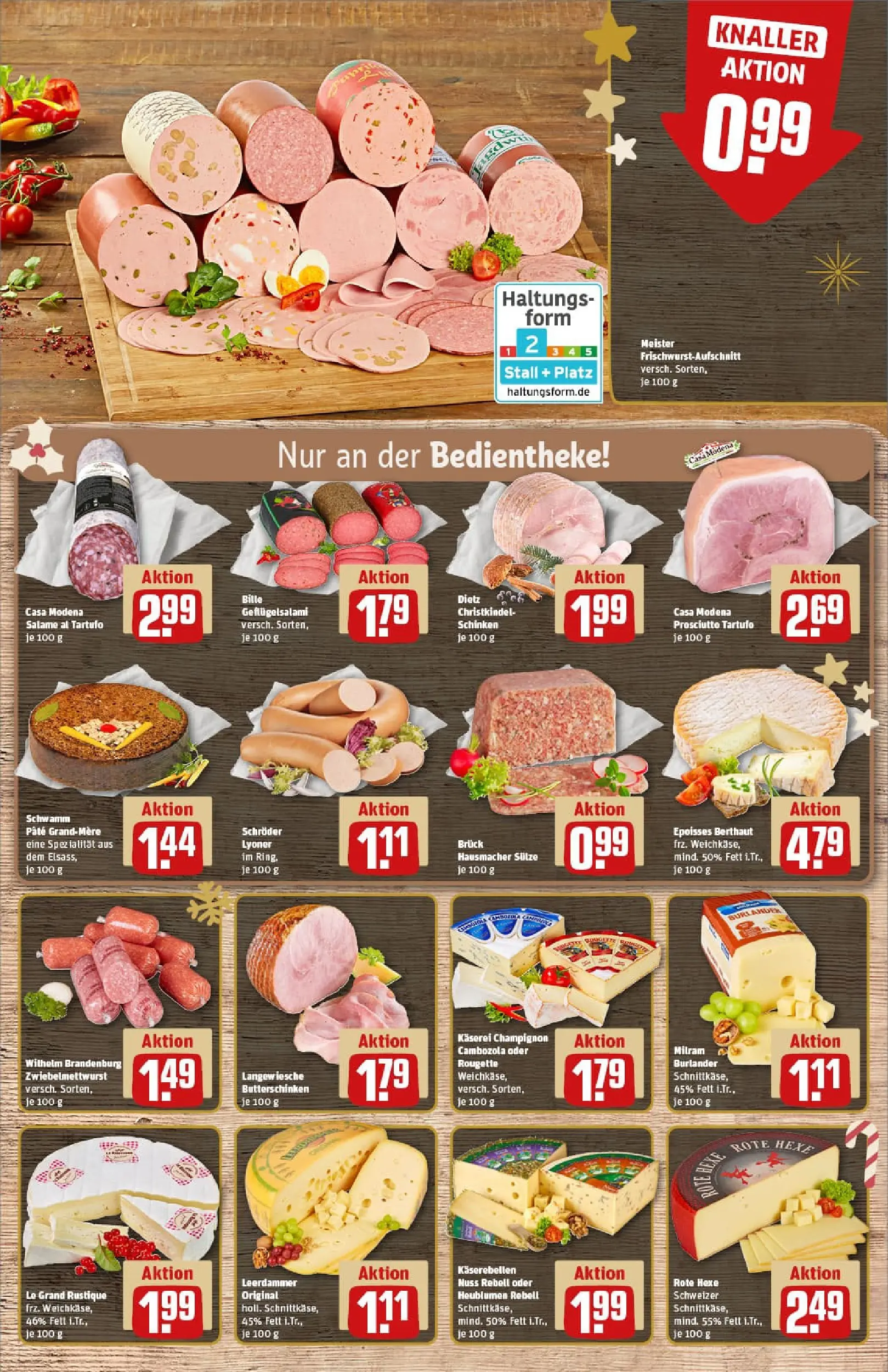 REWE Prospekt ab 15.12.2025 zum Blättern » Angebote | Seite: 9 | Produkte: Leerdammer, Milram, Salami, Schinken