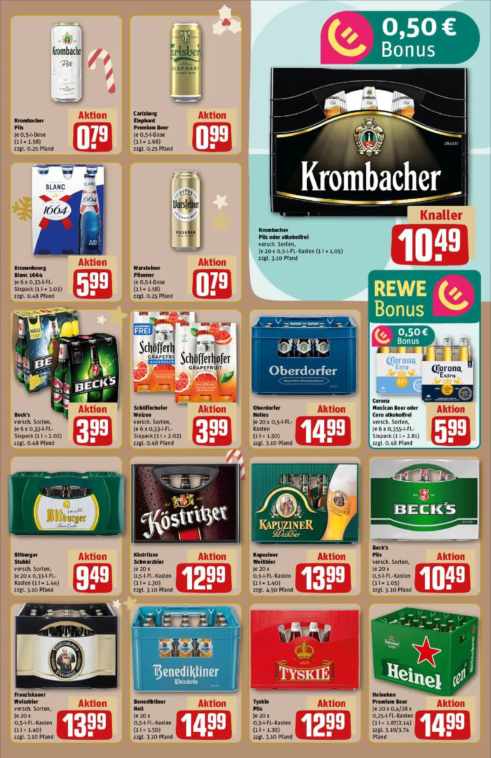 REWE Prospekt ab 15.12.2025 zum Blättern » Angebote | Seite: 17 | Produkte: Franziskaner, Tyskie, Heineken, Grapefruit