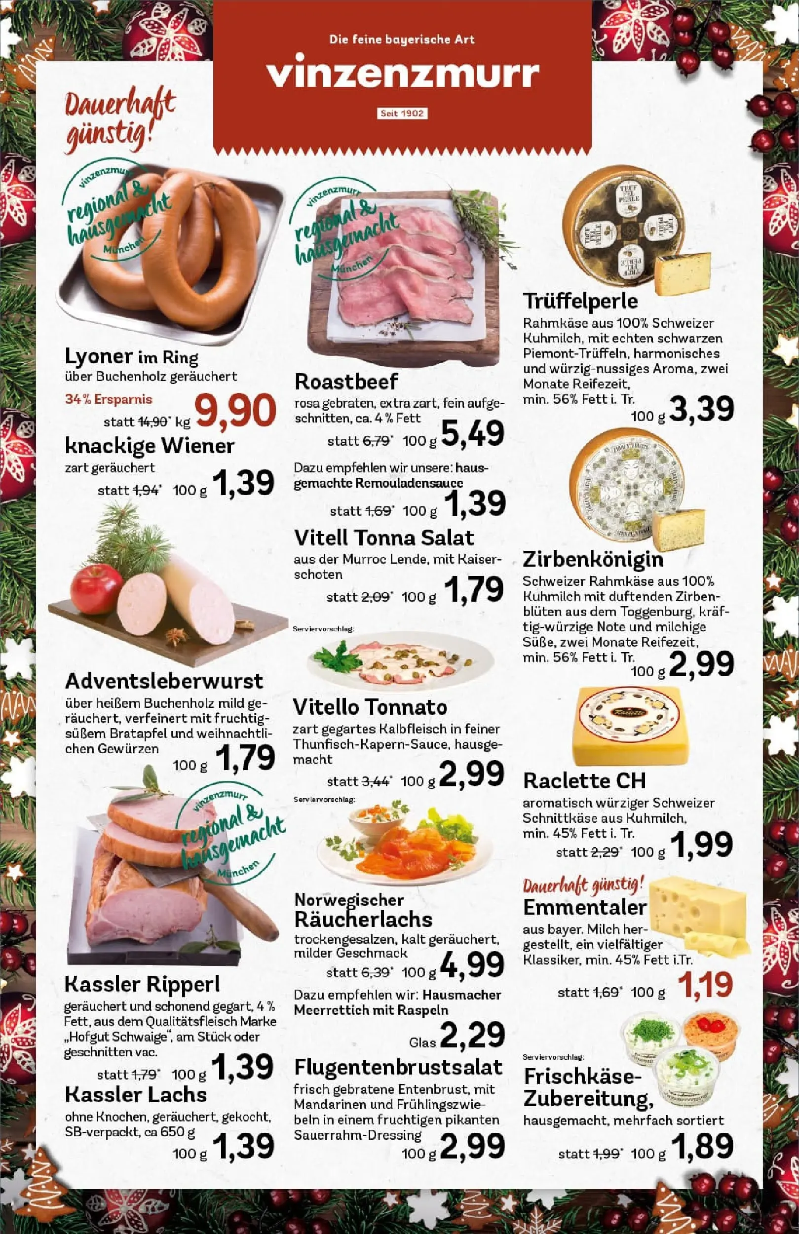 REWE Prospekt ab 15.12.2025 zum Blättern » Angebote | Seite: 13 | Produkte: Mandarinen, Roastbeef, Lachs, Raclette
