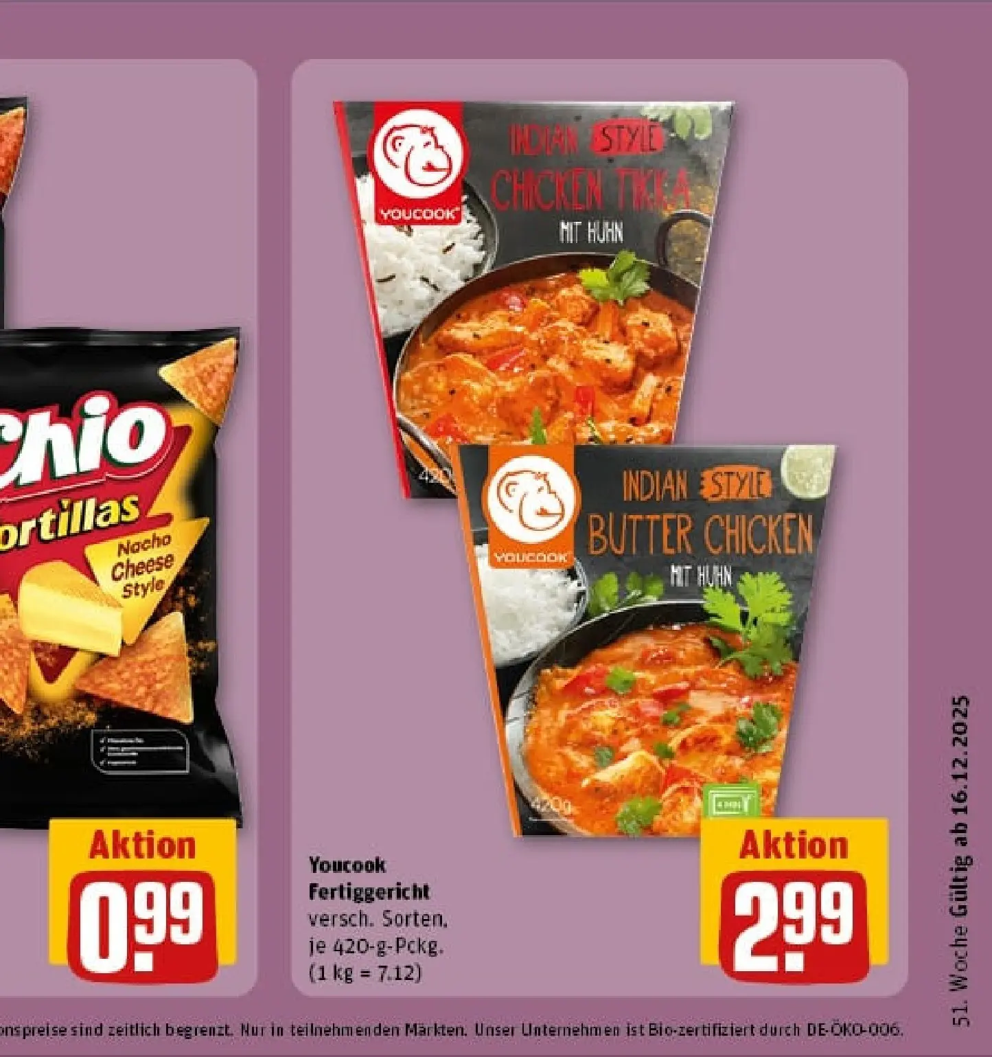 REWE Prospekt ab 15.12.2025 zum Blättern » Angebote | Seite: 4 | Produkte: Youcook, Butter, Chio tortillas, Chips