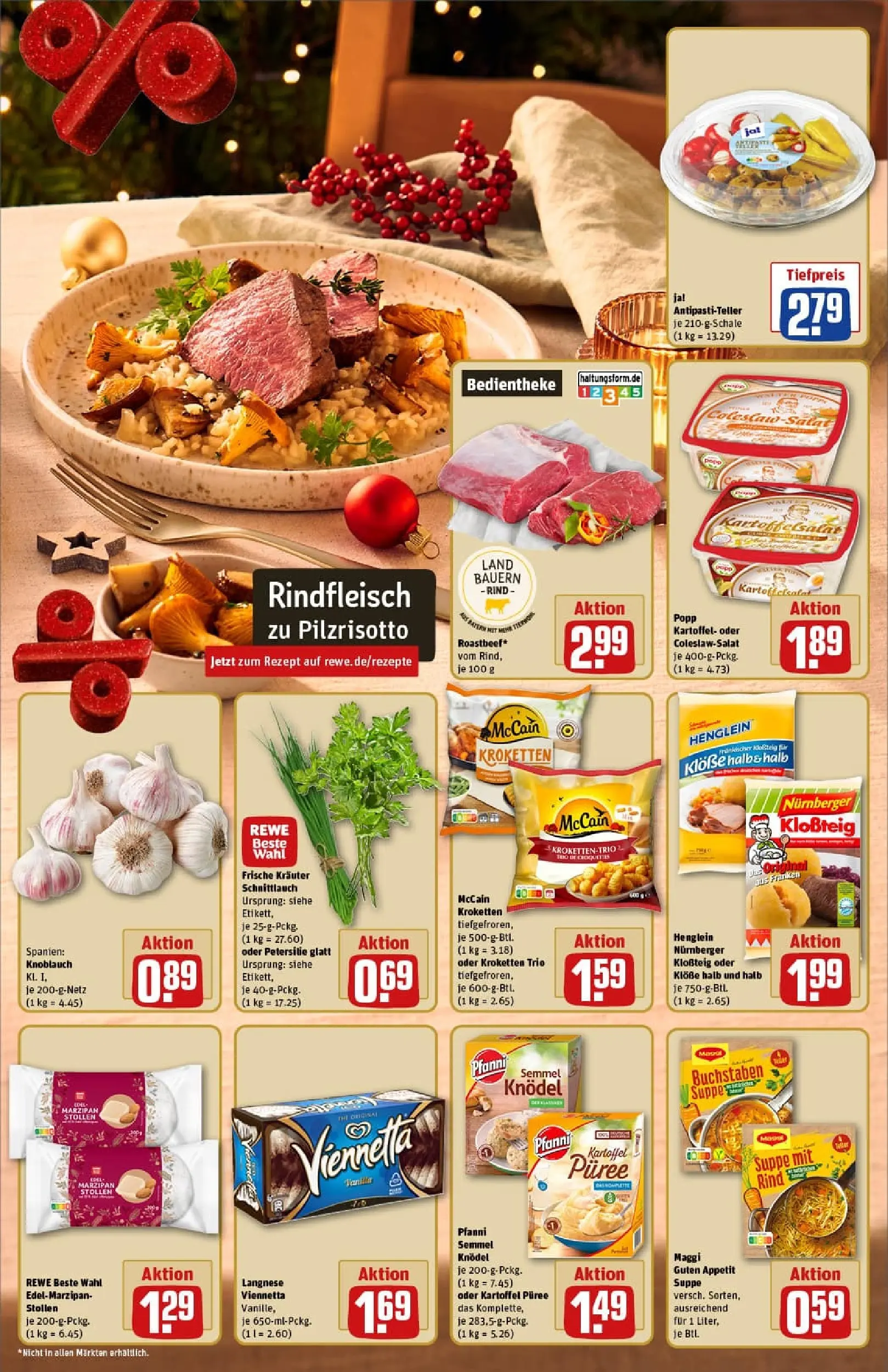 REWE Prospekt ab 15.12.2025 zum Blättern » Angebote | Seite: 3 | Produkte: Langnese, Maggi, McCain, Knoblauch