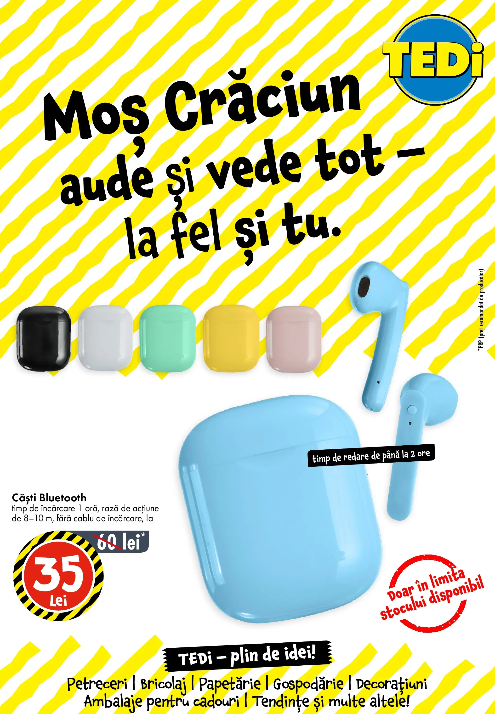 Catalog TEDi - Oferta 12.12.2025 - 21.12.2025 | Pagină: 2 | Produse: Căști, Cablu