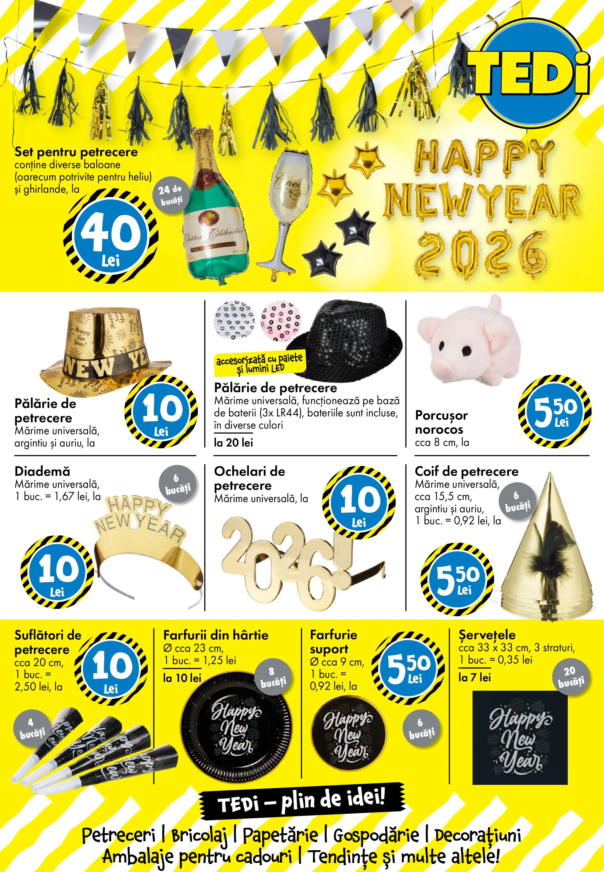 Catalog TEDi - Oferta 12.12.2025 - 21.12.2025 | Pagină: 4 | Produse: Pălărie, Ochelari, Babak, Farfurie