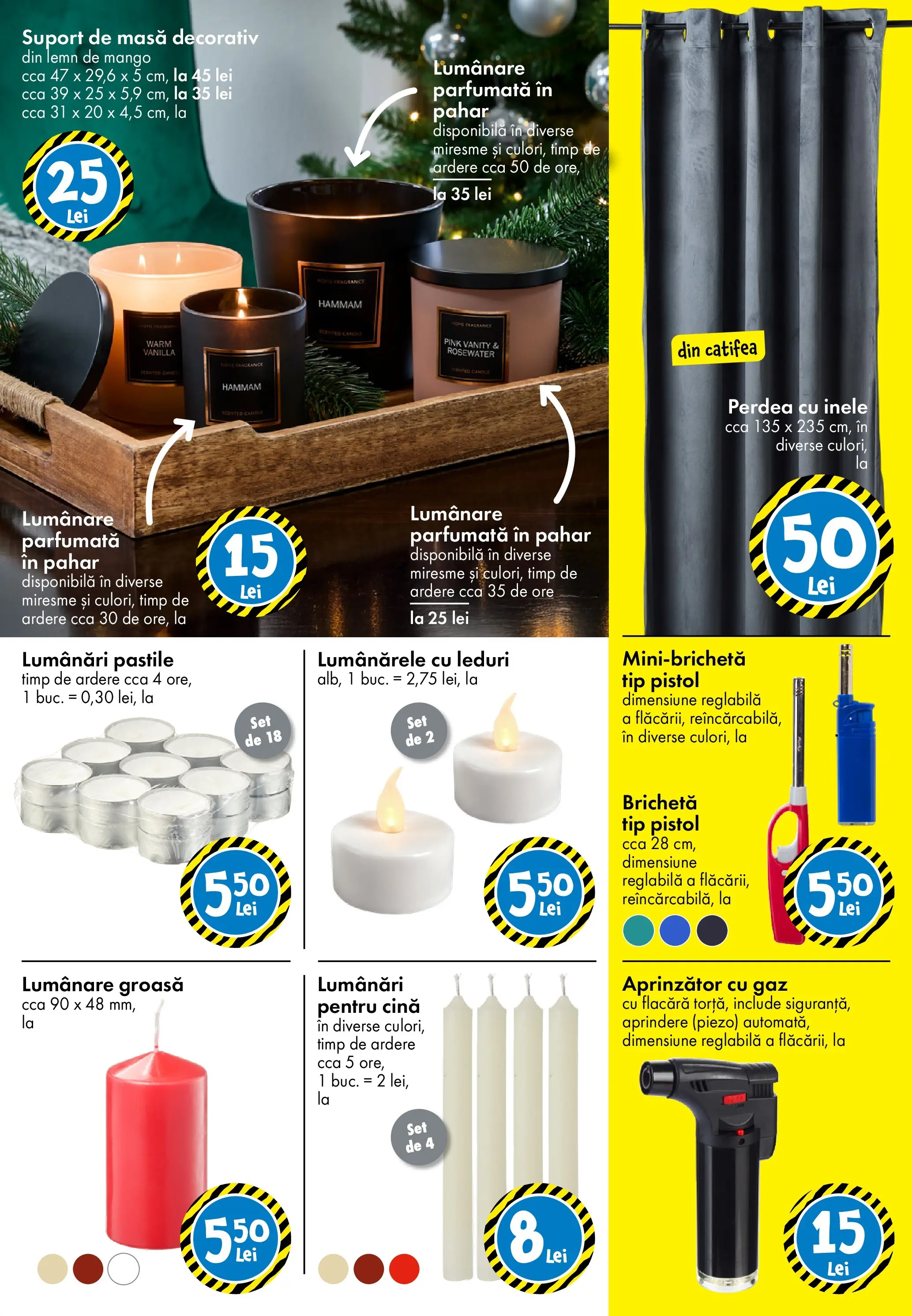 Catalog TEDi - Oferta 12.12.2025 - 21.12.2025 | Pagină: 10 | Produse: Masă, Perdea, Lumânare, Mango