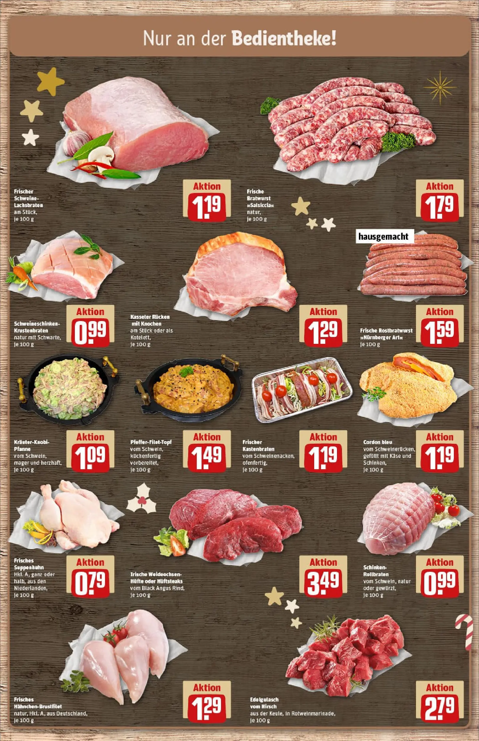 REWE Prospekt ab 15.12.2025 zum Blättern » Angebote | Seite: 8 | Produkte: Käse, Bratwurst, Krustenbraten, Schinken