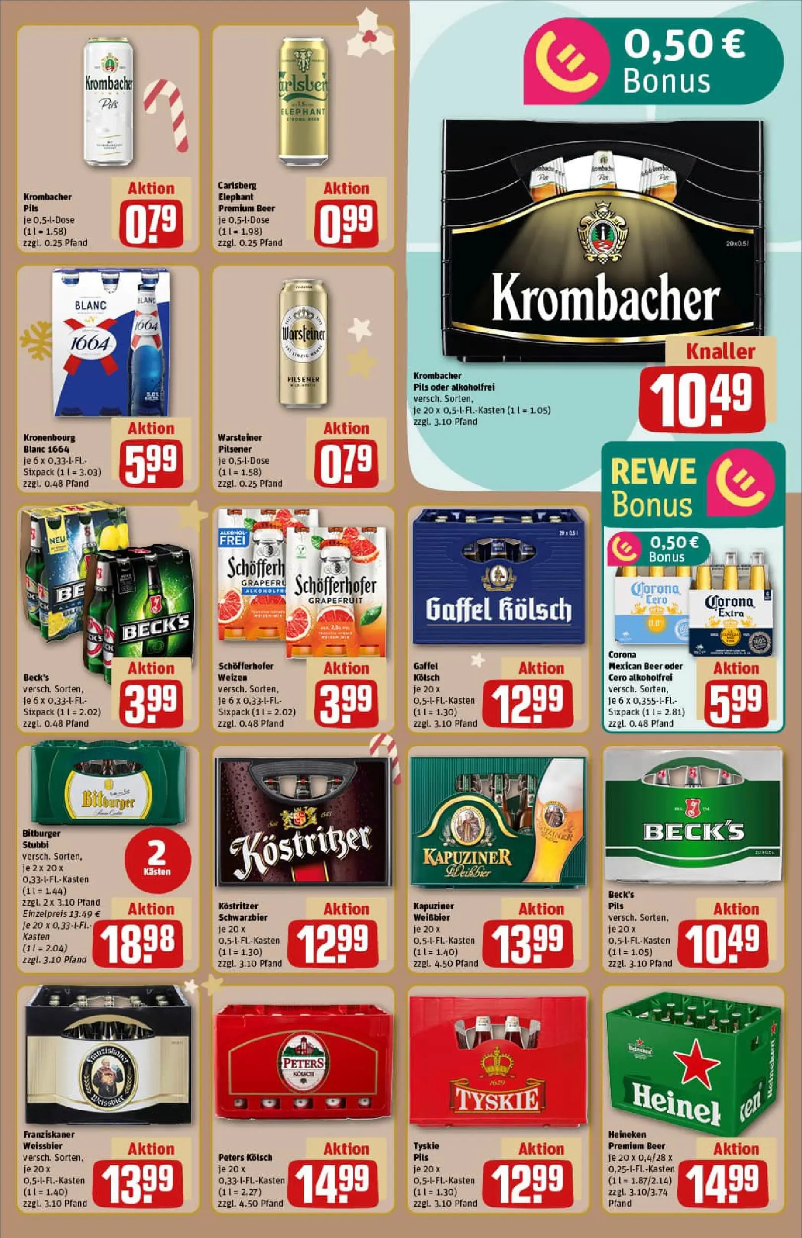 REWE Prospekt ab 15.12.2025 zum Blättern » Angebote | Seite: 17 | Produkte: Kostritzer, Weißbier, Warsteiner, Krombacher