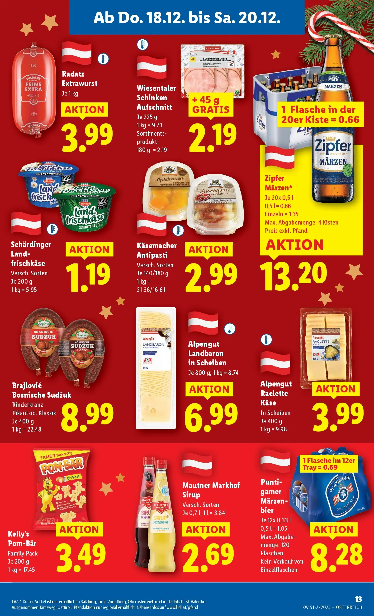 Lidl - Lidl: Flugblatt in deiner Nähe ab 17.12.2025 - Angebote ab donnerstag | Seite: 15 | Produkte: Käse, Schinken, Bier