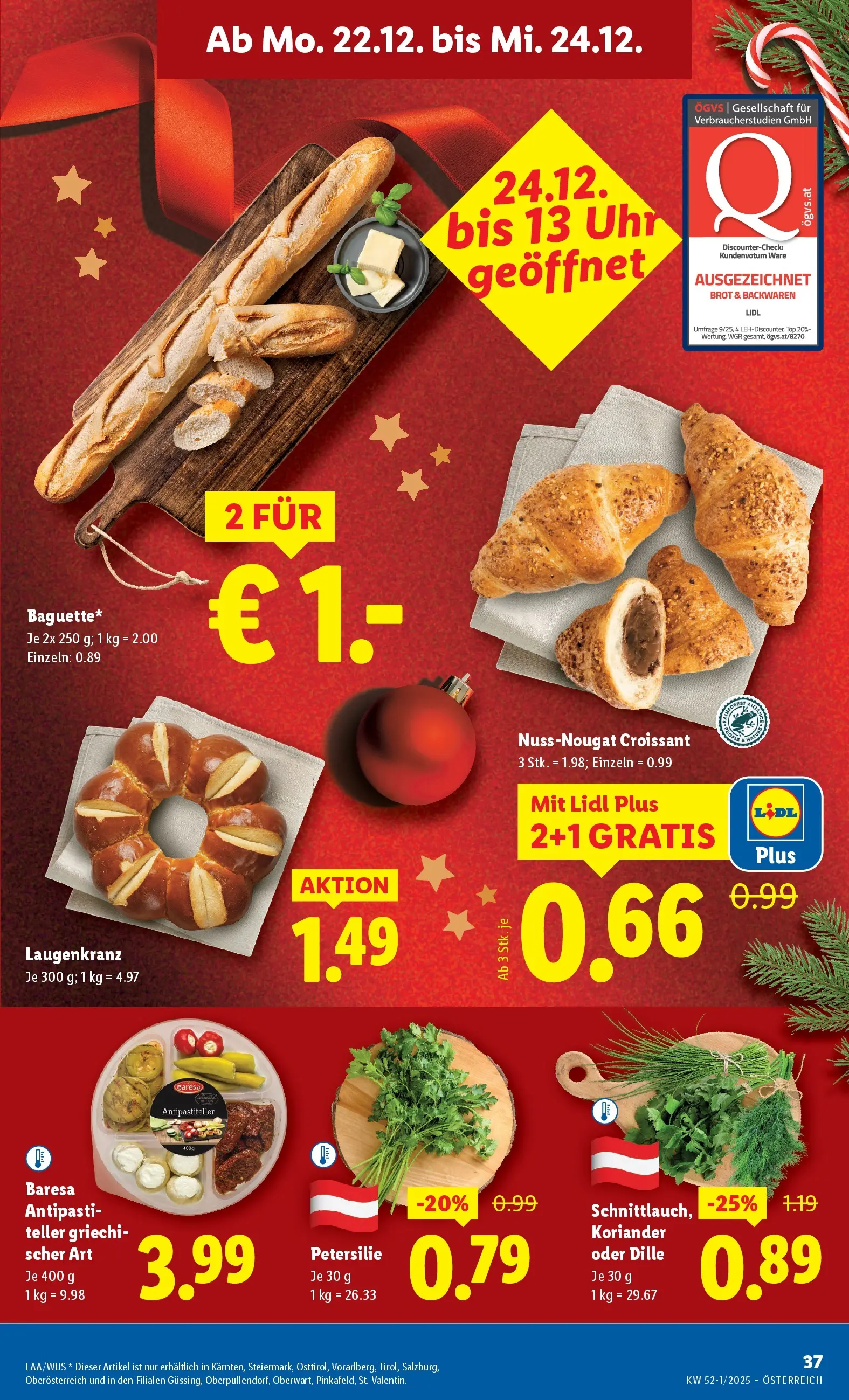 Lidl - Lidl: Flugblatt in deiner Nähe ab 17.12.2025 - Angebote ab donnerstag | Seite: 41 | Produkte: Petersilie, Uhr, Brot