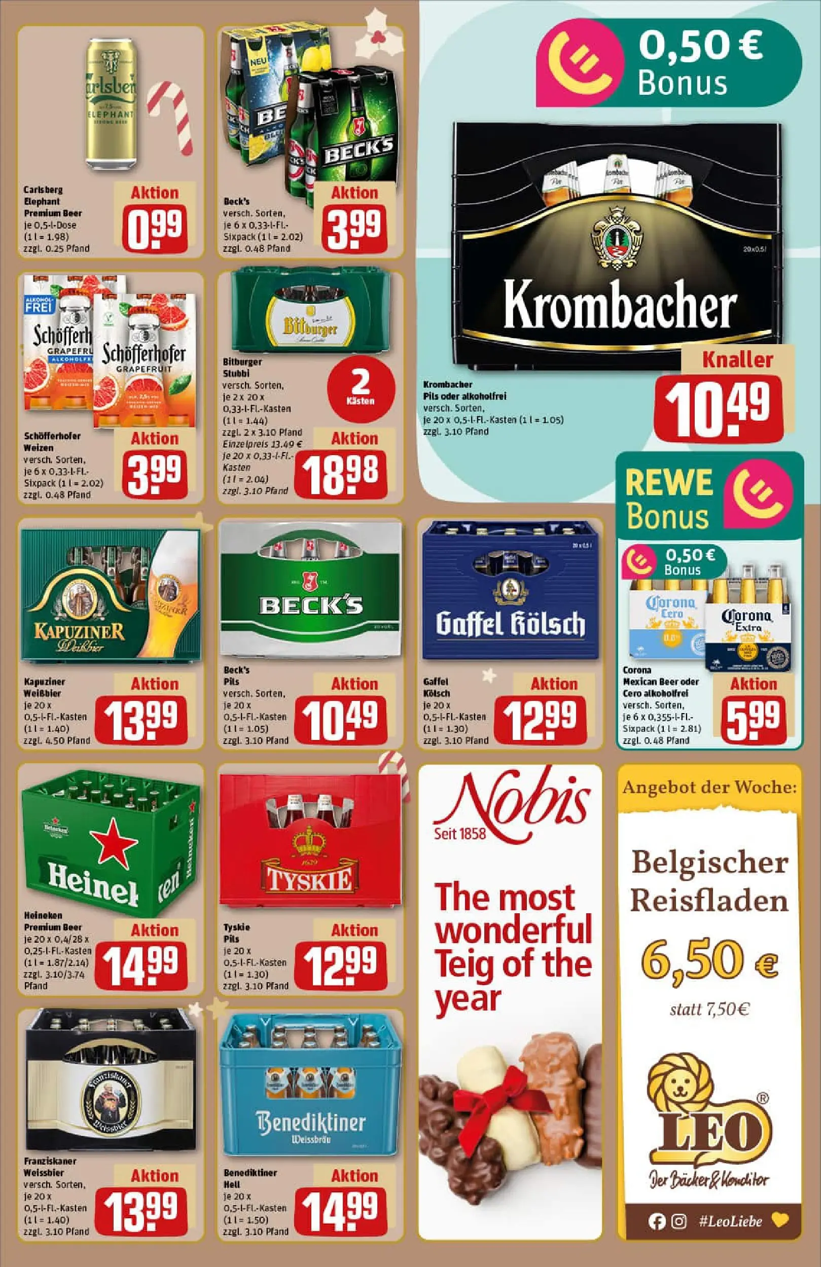 REWE Prospekt ab 15.12.2025 zum Blättern » Angebote | Seite: 17 | Produkte: Franziskaner, Benediktiner hell, Grapefruit, Krombacher