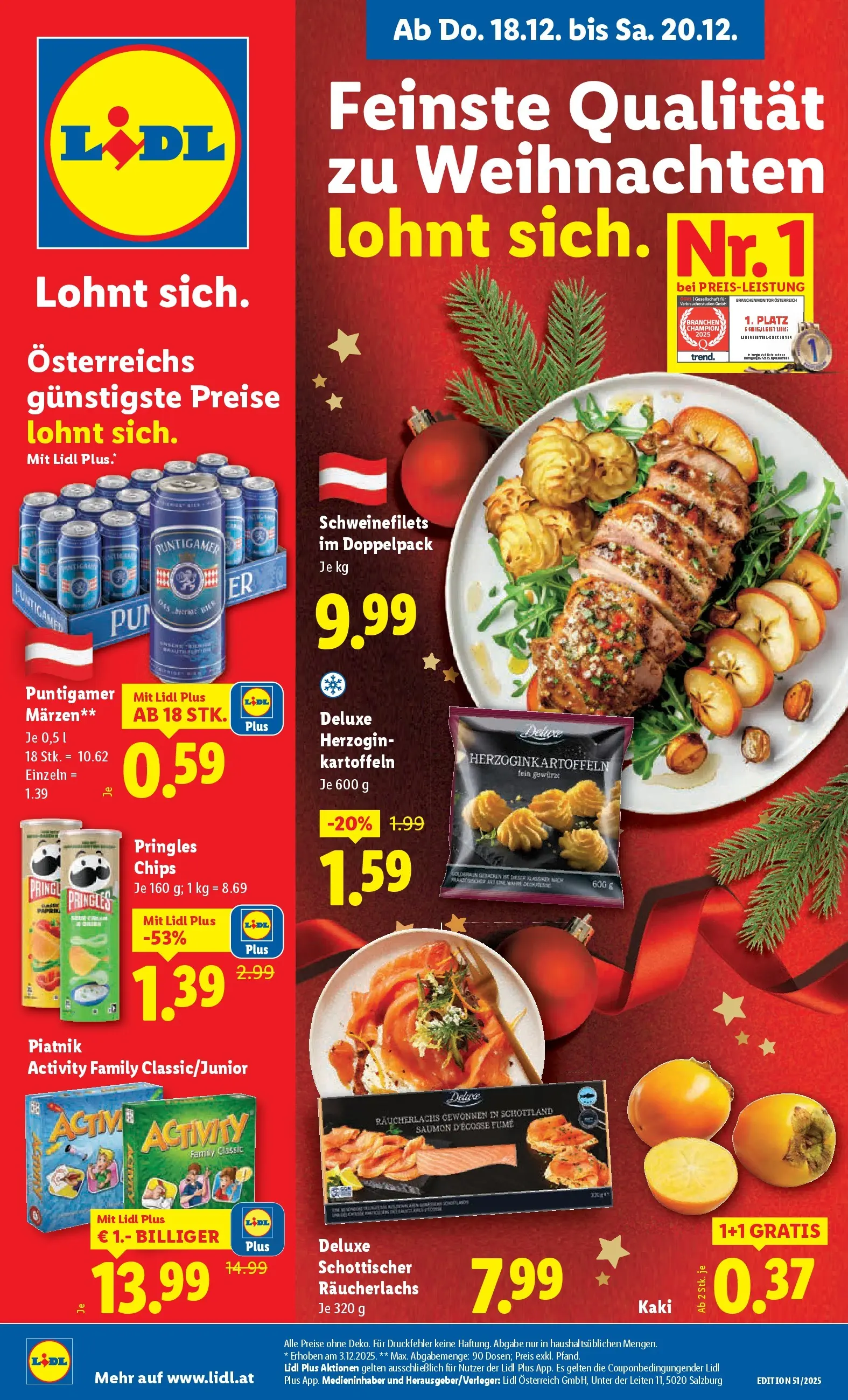 Lidl - Lidl: Flugblatt in deiner Nähe ab 17.12.2025 - Angebote ab donnerstag | Seite: 1 | Produkte: Chips, Kartoffeln, Kaki