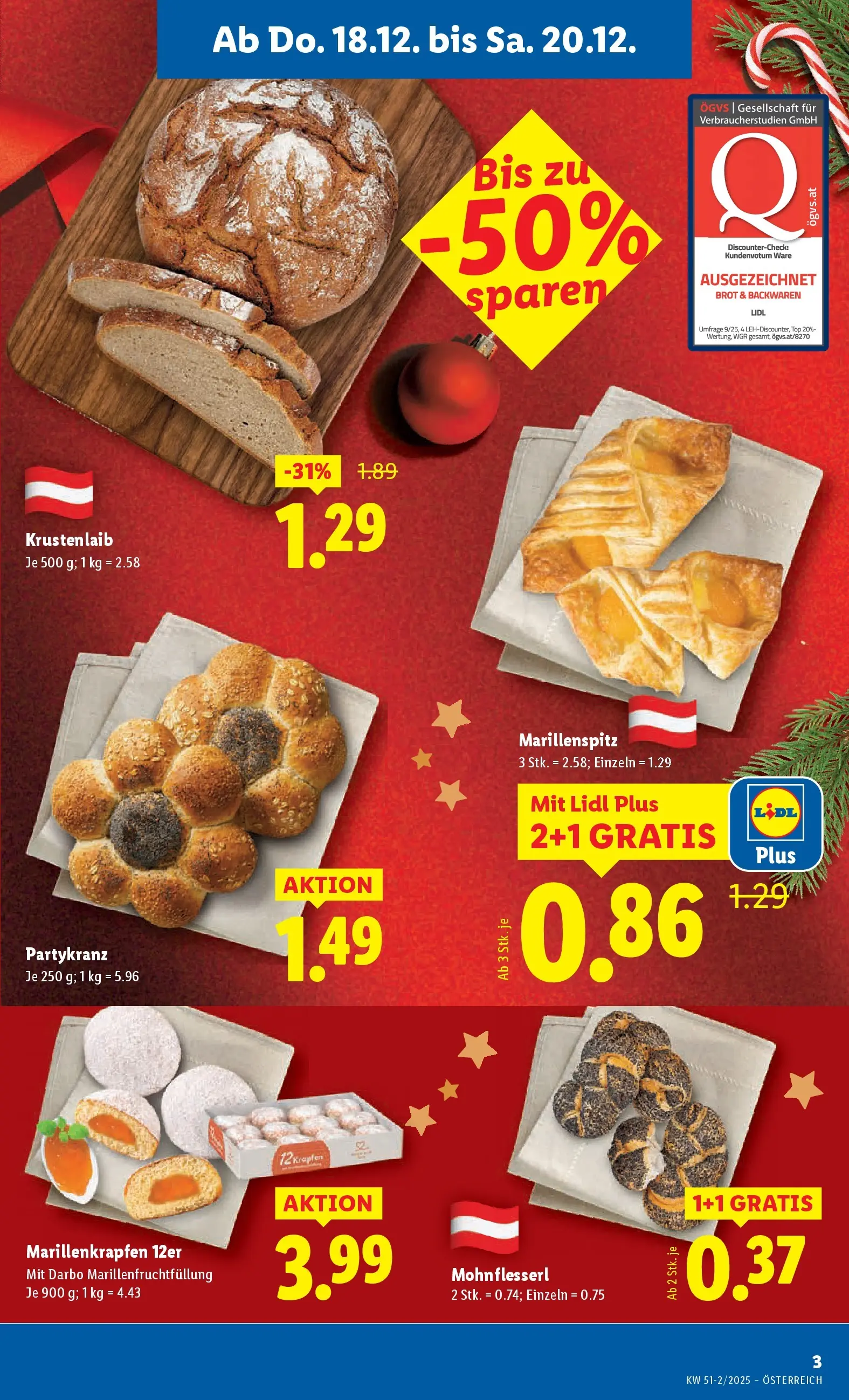 Lidl - Lidl: Flugblatt in deiner Nähe ab 17.12.2025 - Angebote ab donnerstag | Seite: 5 | Produkte: Brot