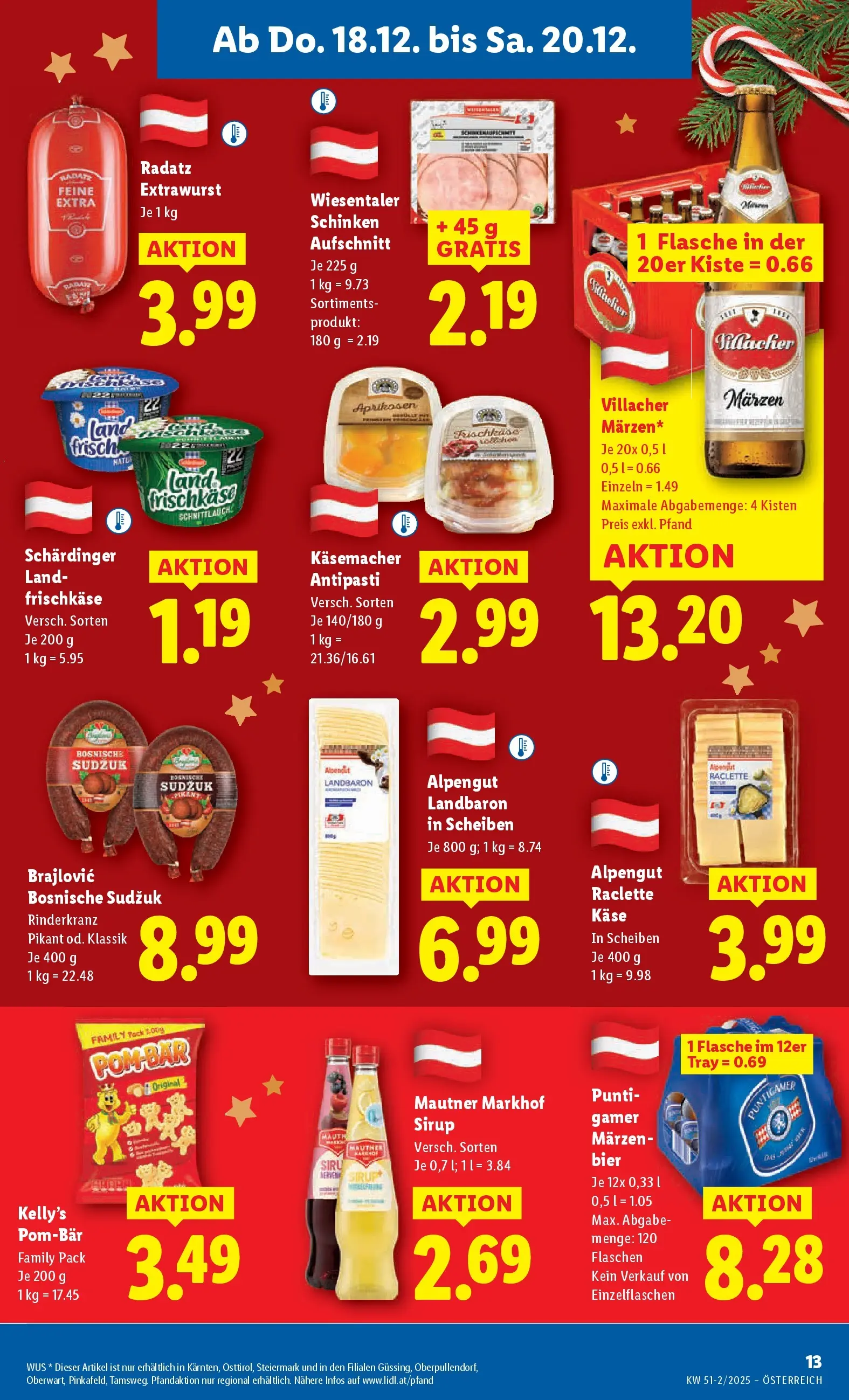 Lidl - Lidl: Flugblatt in deiner Nähe ab 17.12.2025 - Angebote ab donnerstag | Seite: 15 | Produkte: Käse, Schinken, Bier