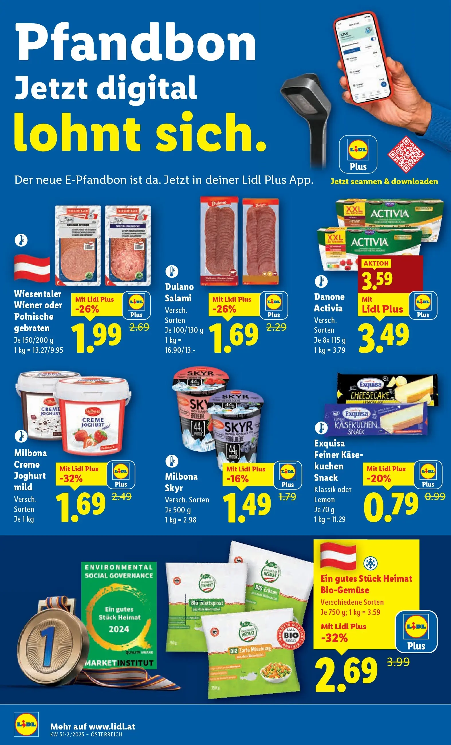 Lidl - Lidl: Flugblatt in deiner Nähe ab 17.12.2025 - Angebote ab donnerstag | Seite: 20 | Produkte: Käse, Creme, Joghurt, Salami