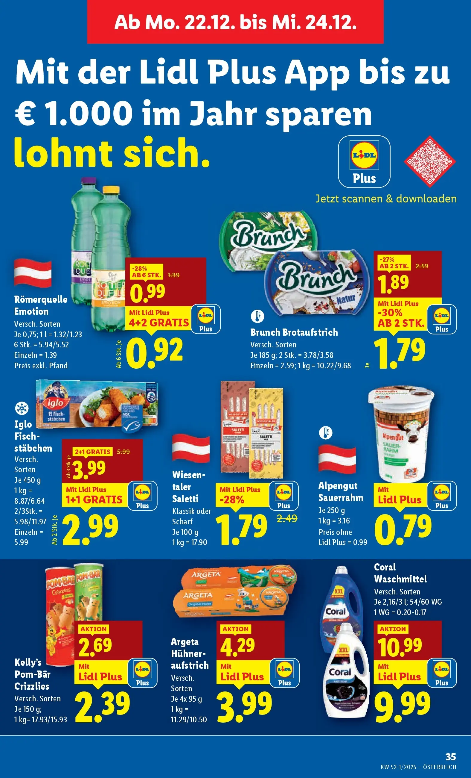 Lidl - Lidl: Flugblatt in deiner Nähe ab 17.12.2025 - Angebote ab donnerstag | Seite: 39 | Produkte: Fisch, Sauerrahm, Waschmittel