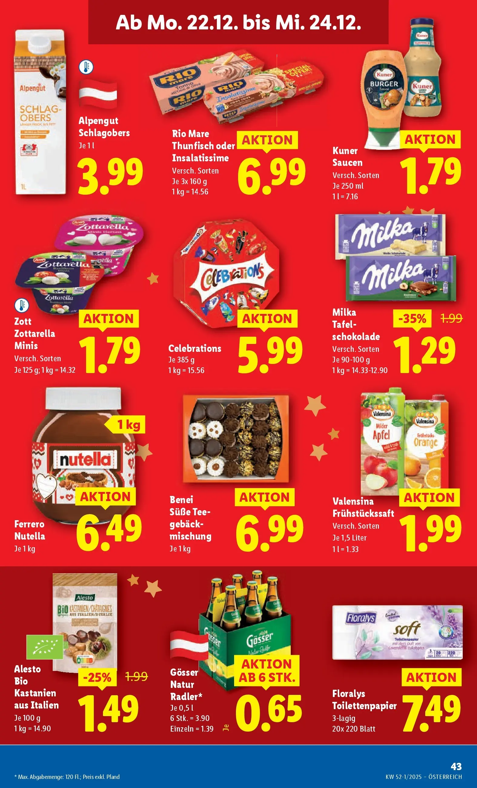 Lidl - Lidl: Flugblatt in deiner Nähe ab 17.12.2025 - Angebote ab donnerstag | Seite: 47 | Produkte: Schokolade, Äpfel, Tee