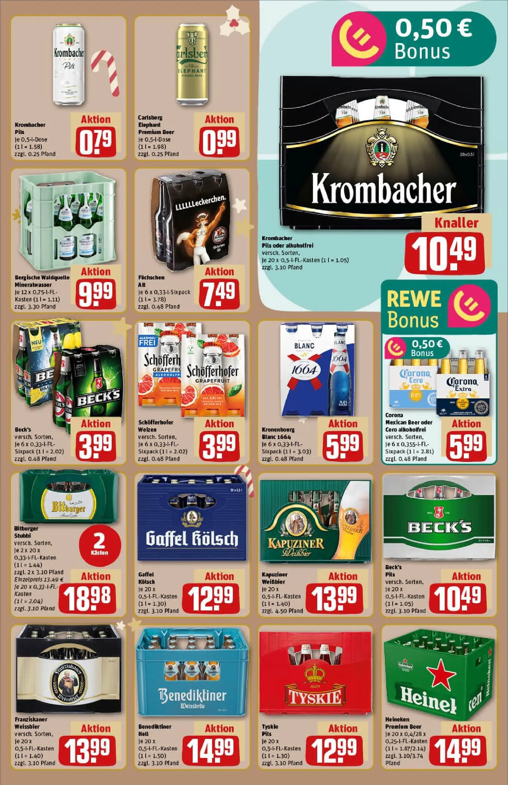 REWE Prospekt ab 15.12.2025 zum Blättern » Angebote | Seite: 17 | Produkte: Bitburger, Carlsberg, Mineralwasser, Heineken