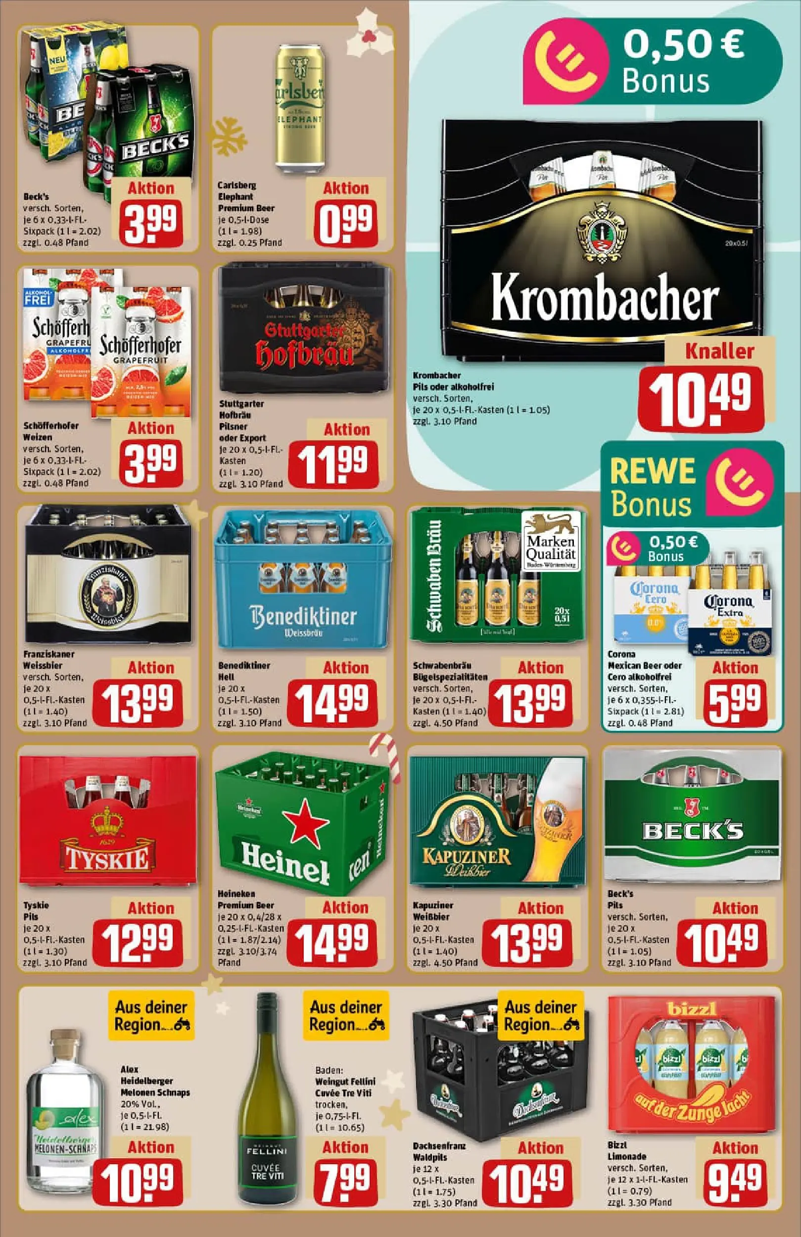 REWE Prospekt ab 15.12.2025 zum Blättern » Angebote | Seite: 17 | Produkte: Tyskie, Schnaps, Pils, Benediktiner hell